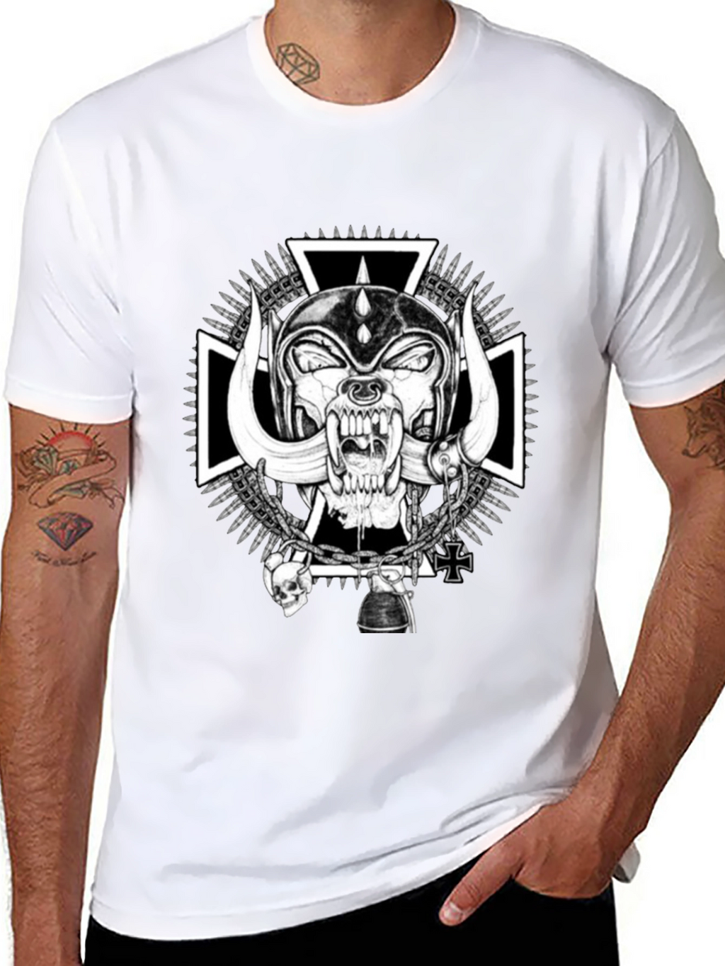 Skull Tee - Black Motorhead Graphic T-Shirt