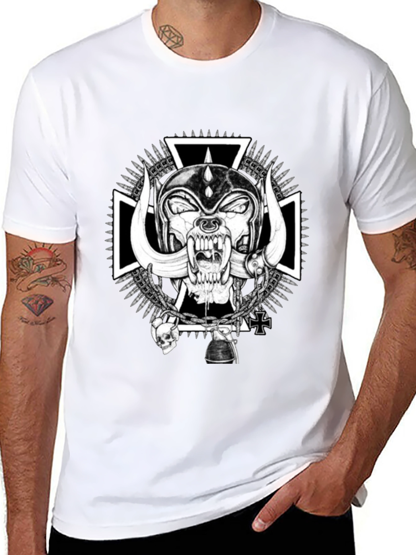 Skull Tee - Black Motorhead Graphic T-Shirt