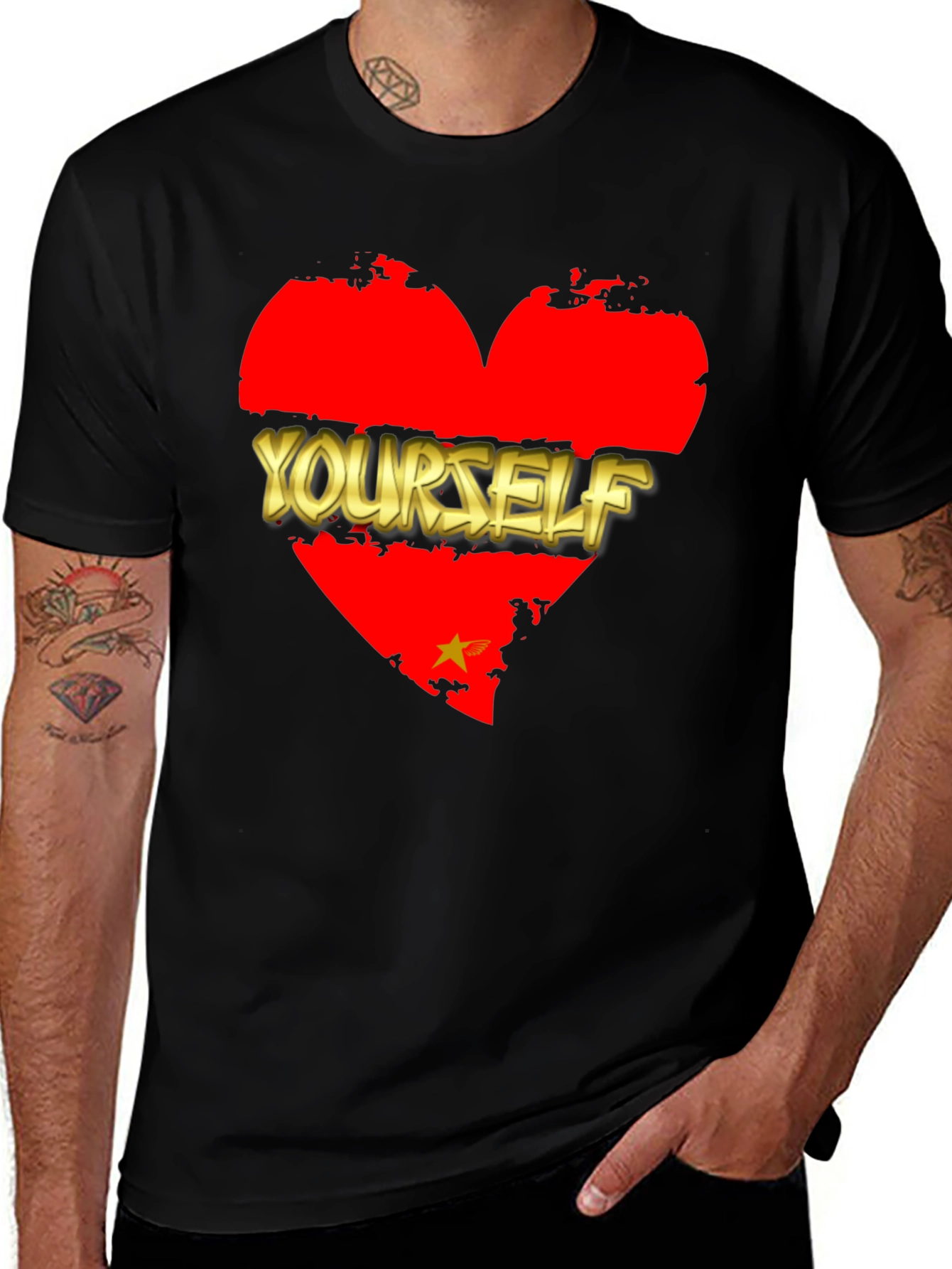 Love Yourself Graphic T-Shirt - Black