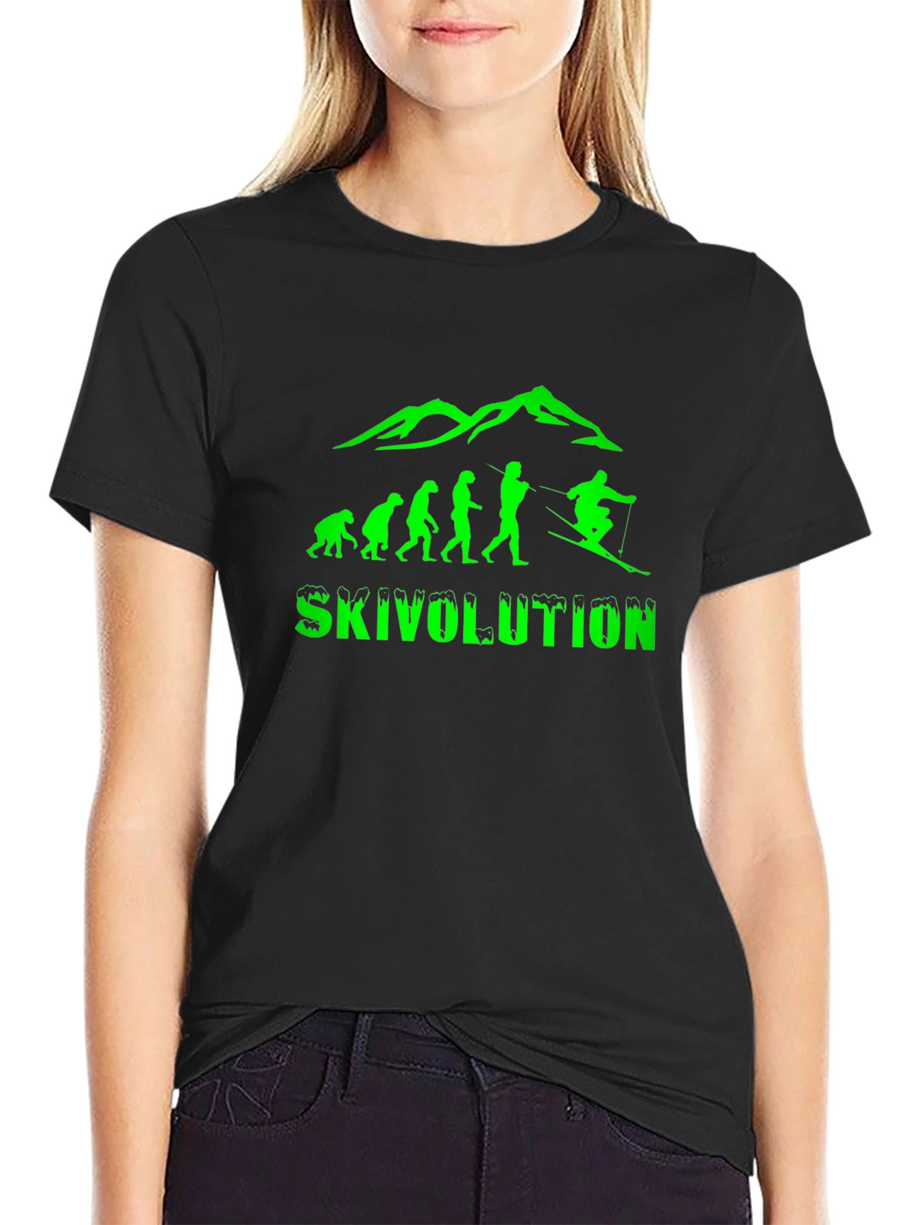 Skivolution Mens Black Graphic Tee - Ski Evolution