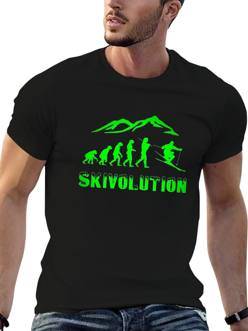 Skivolution Mens Black Graphic Tee - Ski Evolution