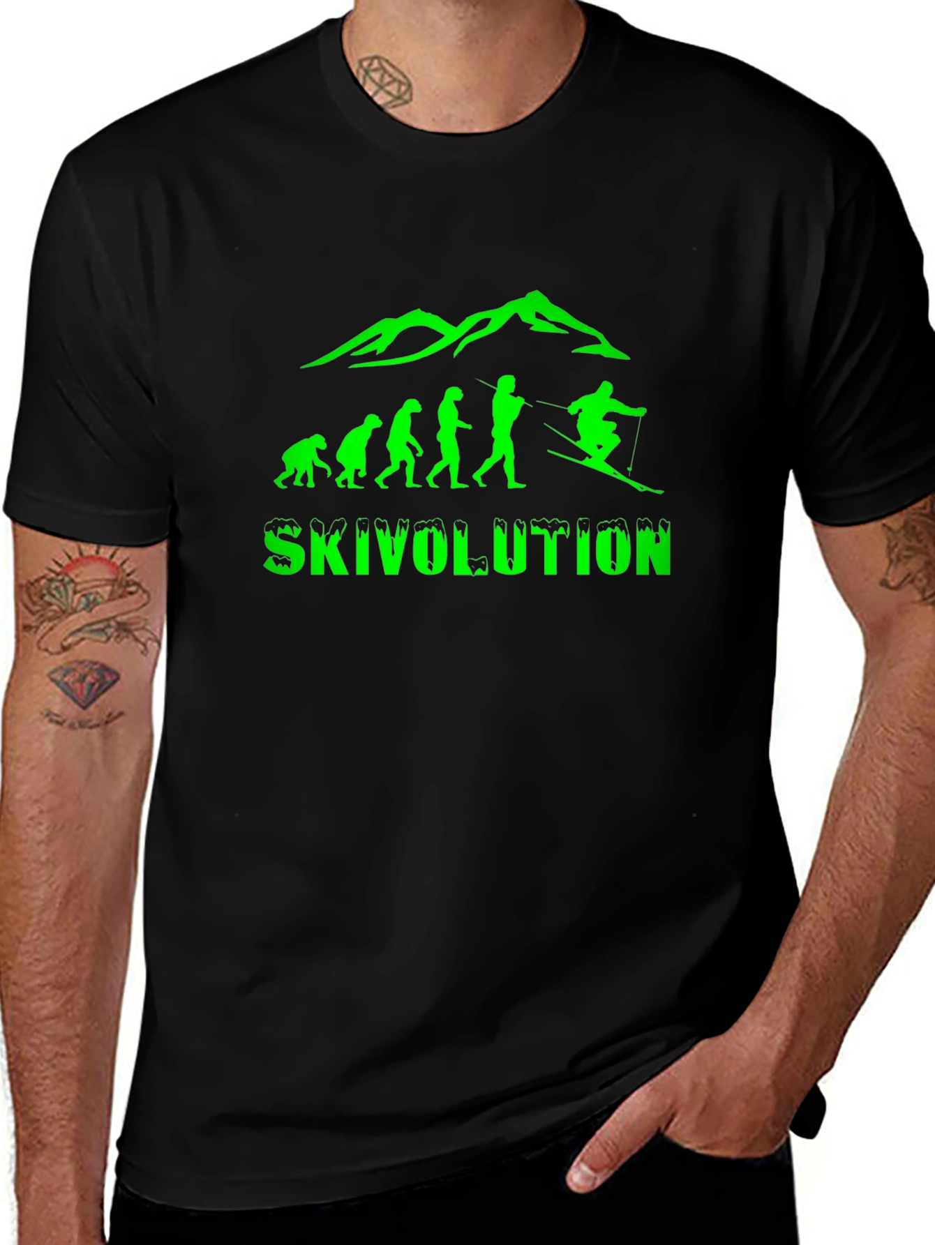 Skivolution Mens Black Graphic Tee - Ski Evolution