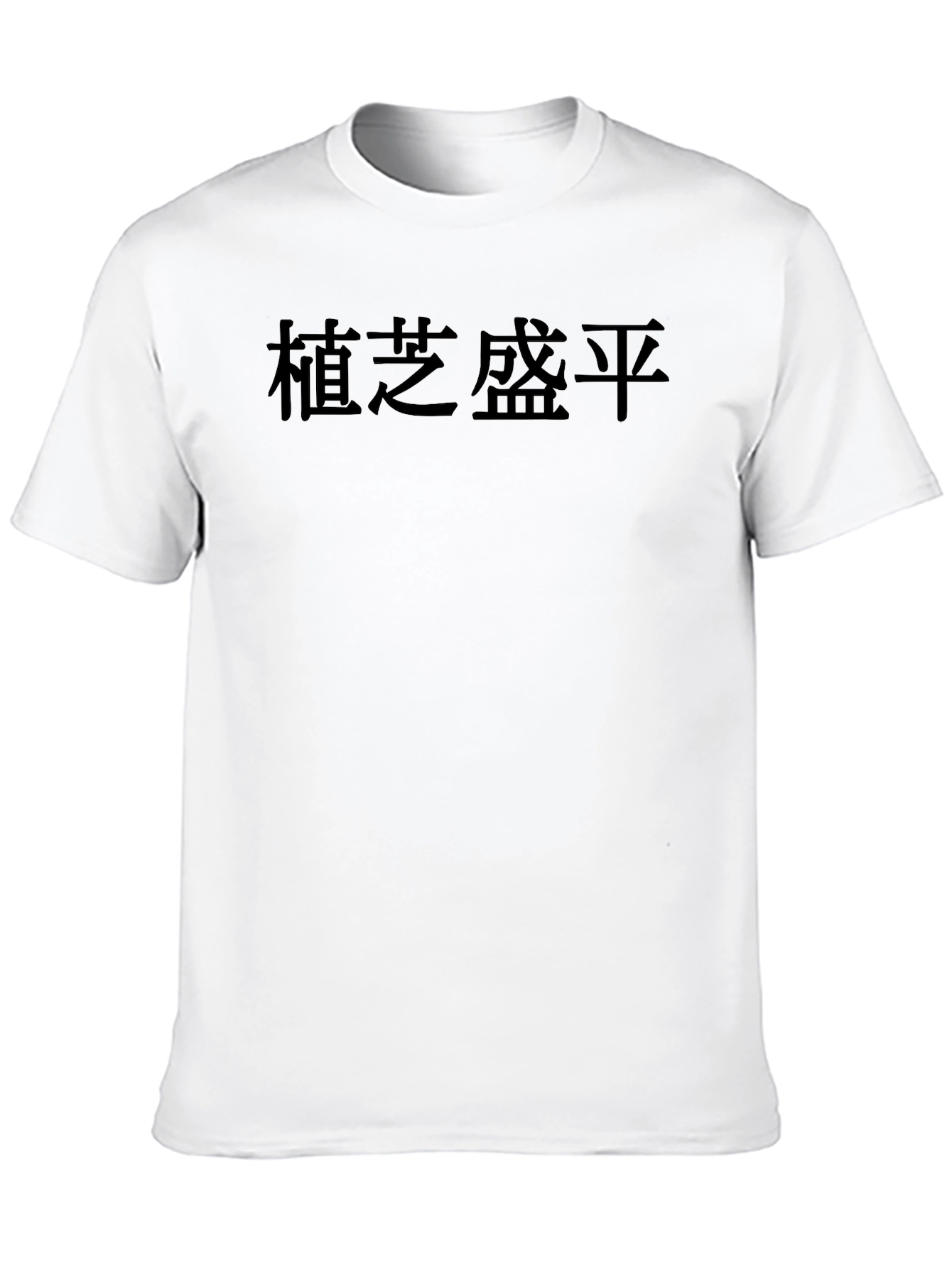 Minimalist Black T-Shirt with Asian Text