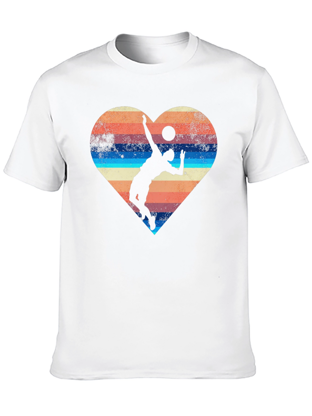 Volleyball Heart Graphic Tee - Sporty Style