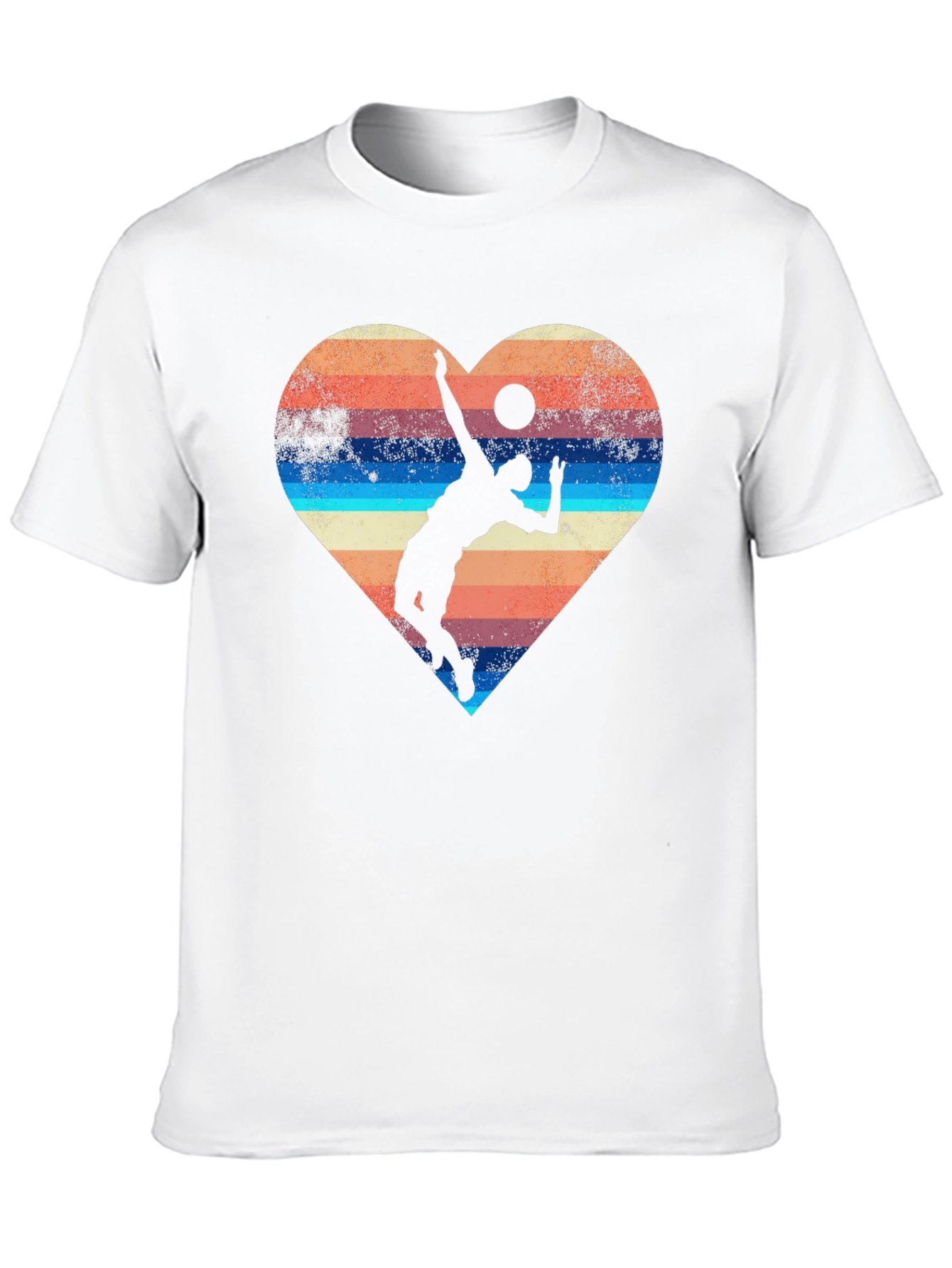 Volleyball Heart Graphic Tee - Sporty Style