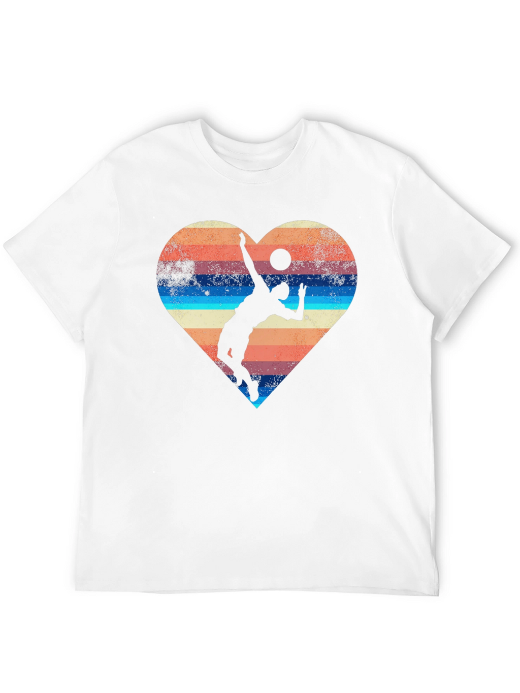 Volleyball Heart Graphic Tee - Sporty Style