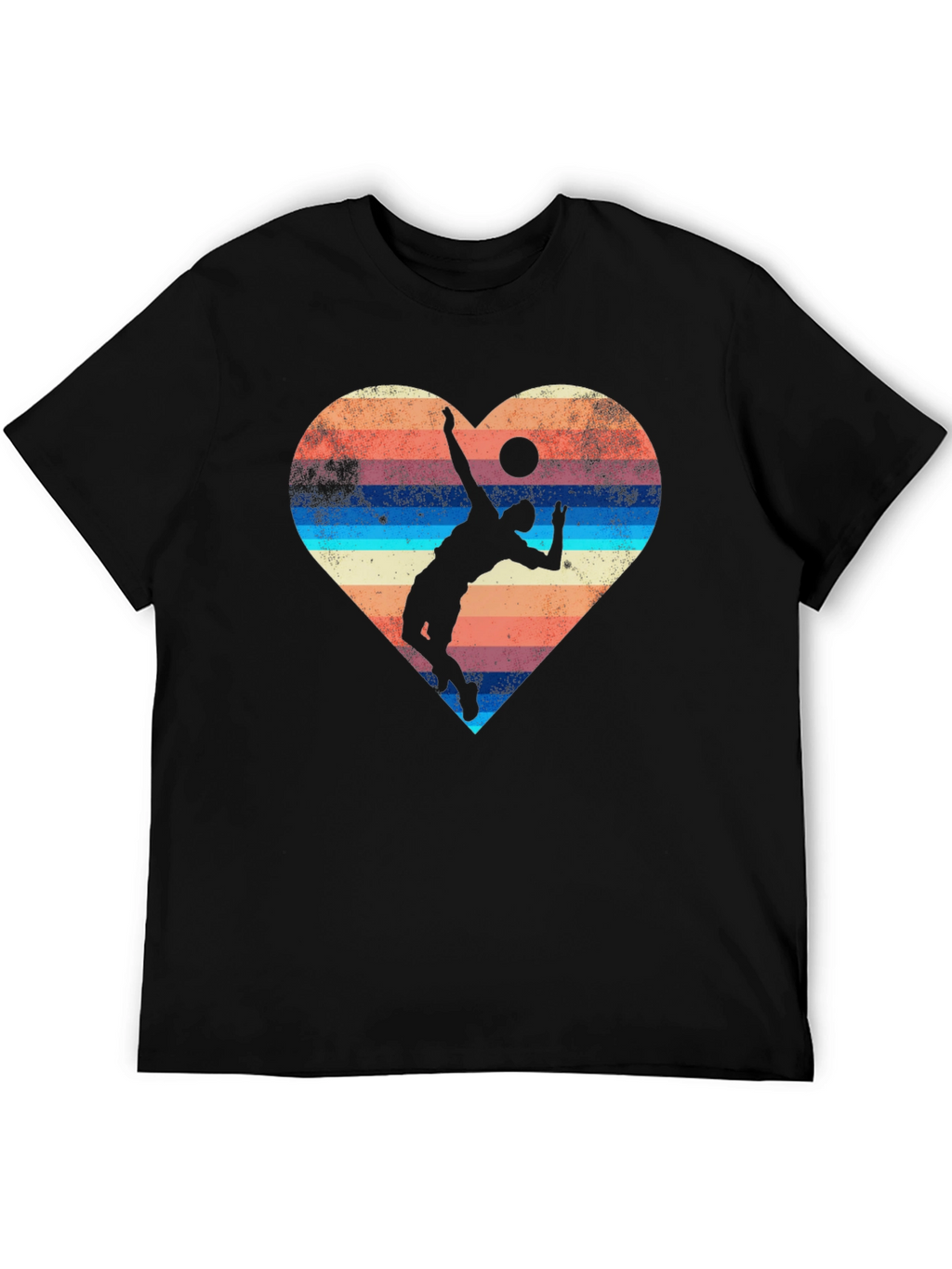 Volleyball Heart Graphic Tee - Sporty Style