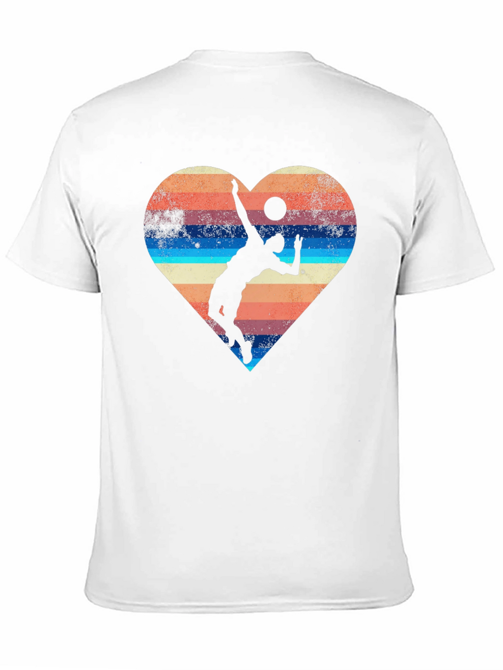 Volleyball Heart Graphic Tee - Sporty Style
