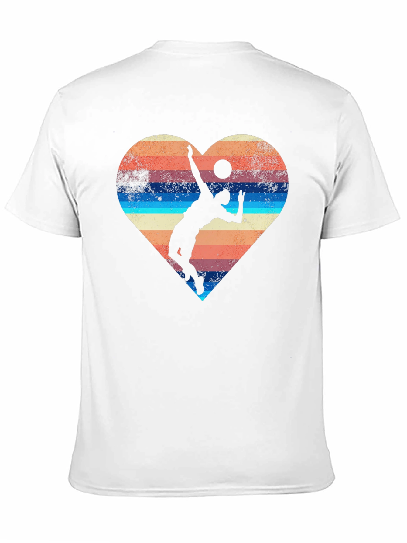 Volleyball Heart Graphic Tee - Sporty Style