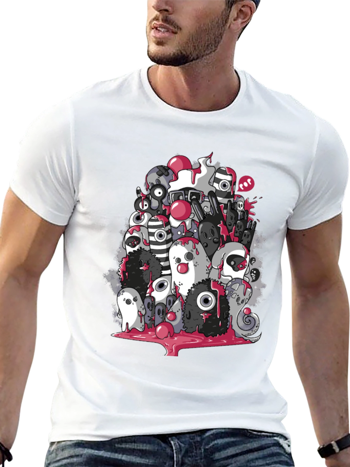 Monster Doodle Graphic T-Shirt