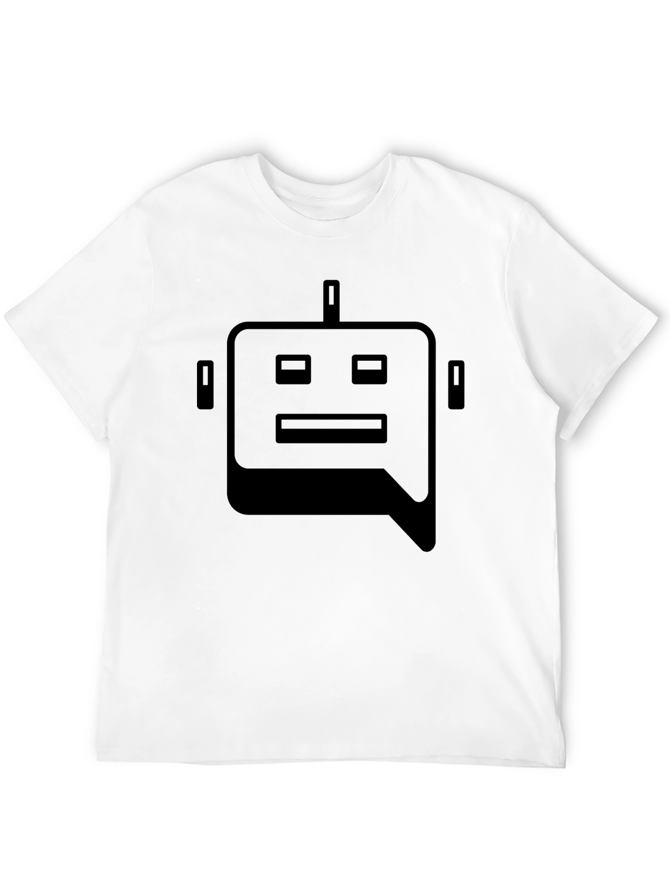 Robot Head Graphic Tee - Black