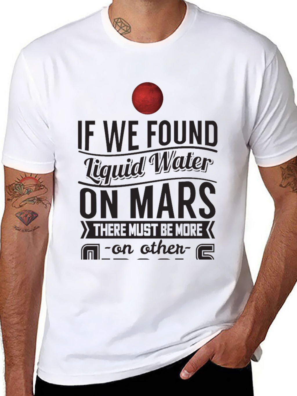 Mars Liquid Water T-Shirt - Space Exploration Tee