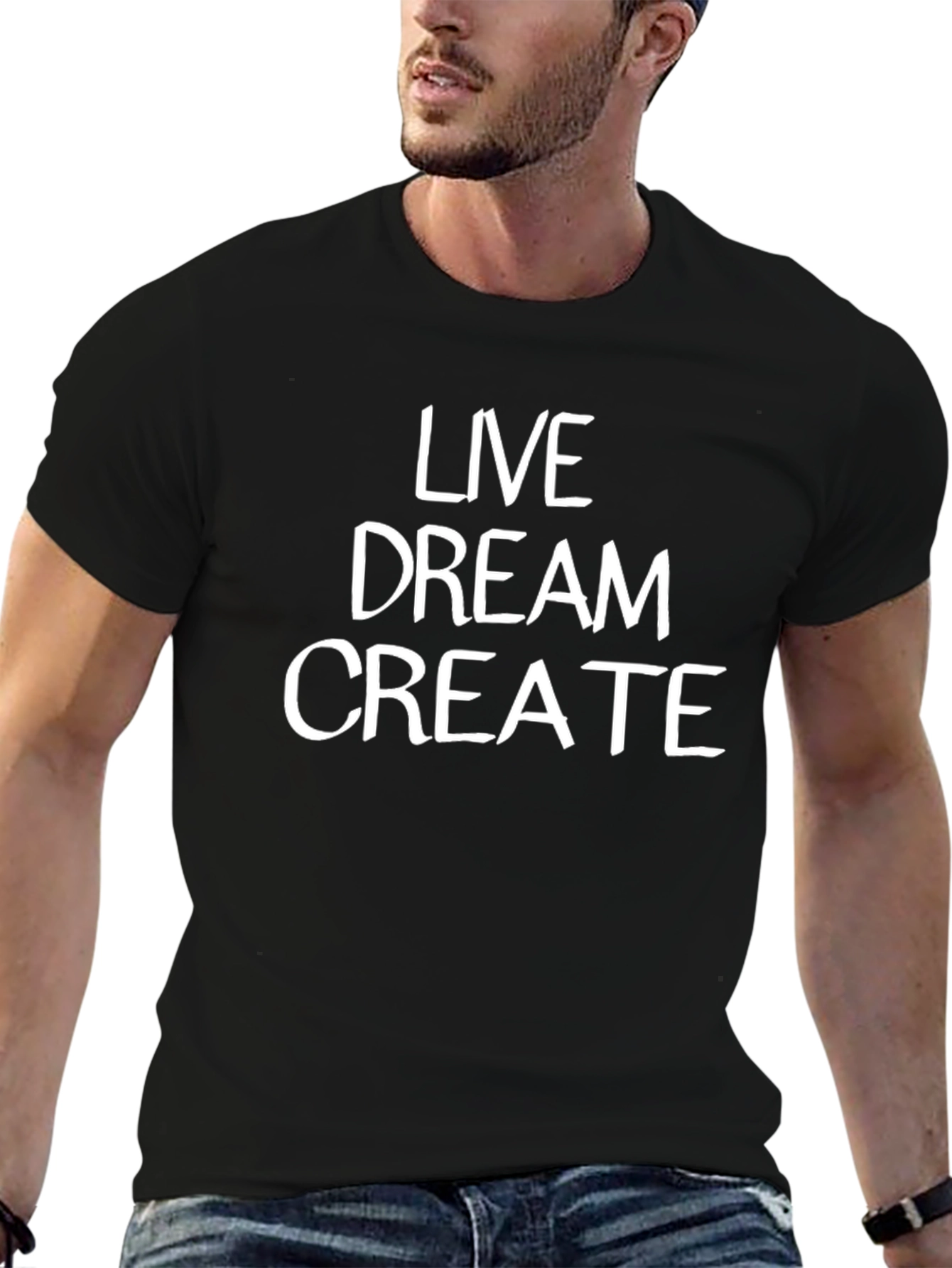 Live Dream Create Graphic Tee - Black