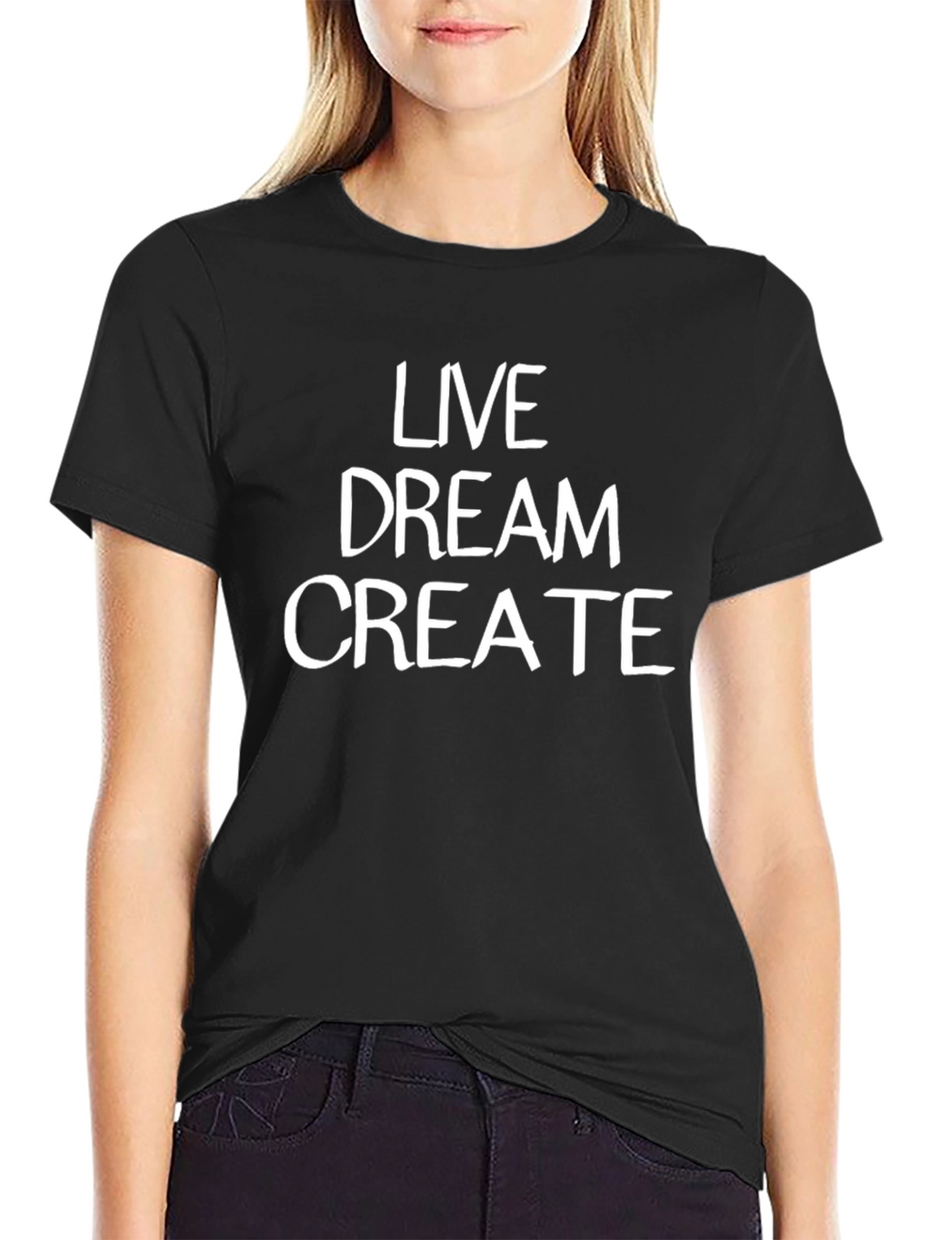 Live Dream Create Graphic Tee - Black
