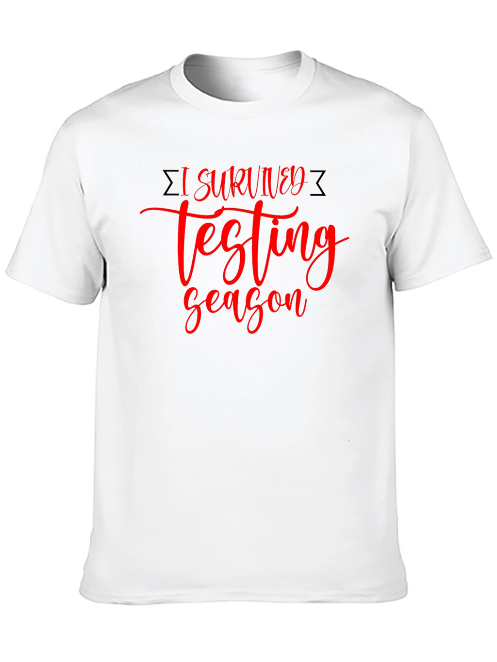 I Survived Testing Season Black T-Shirt