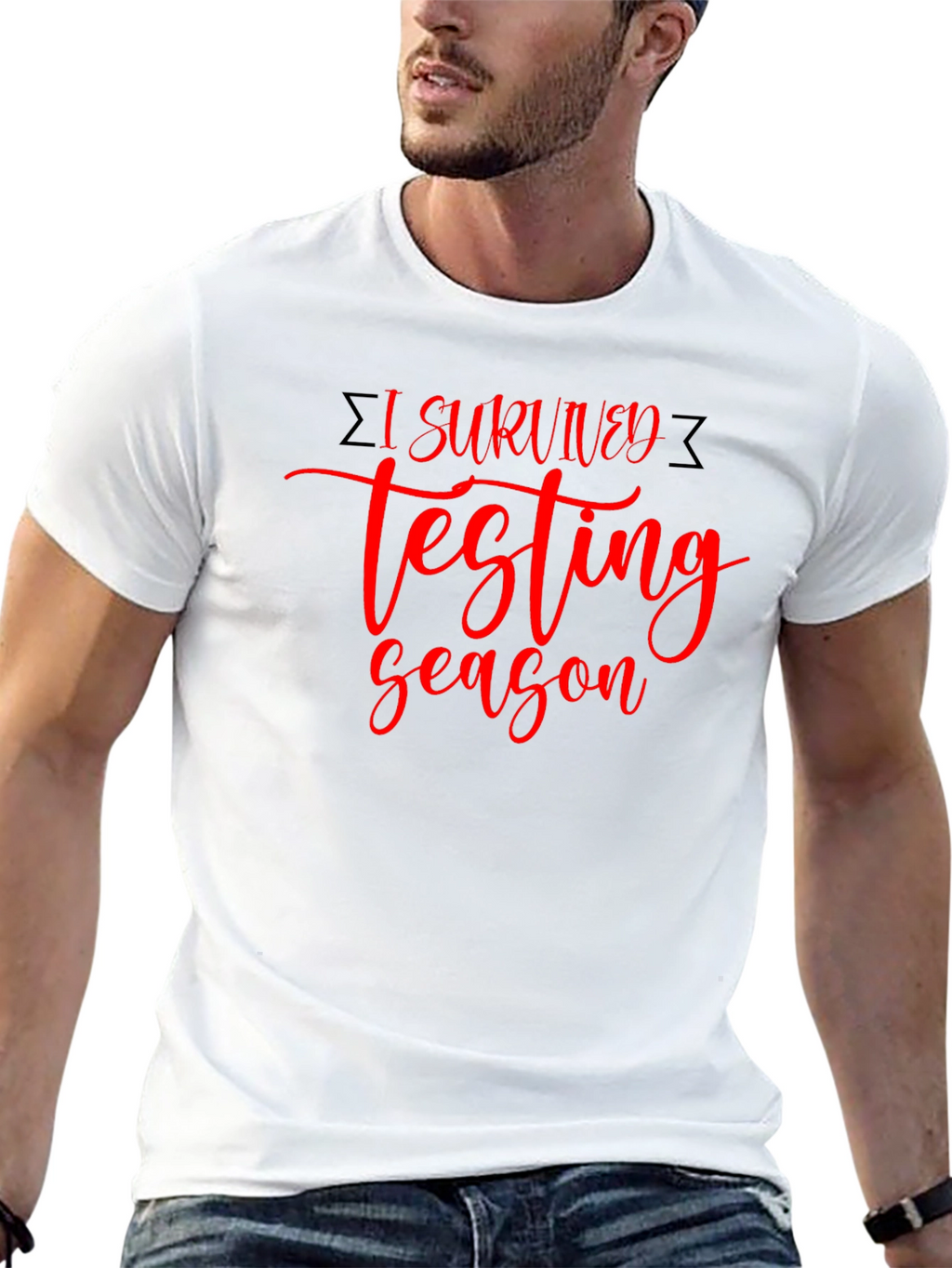 I Survived Testing Season Black T-Shirt