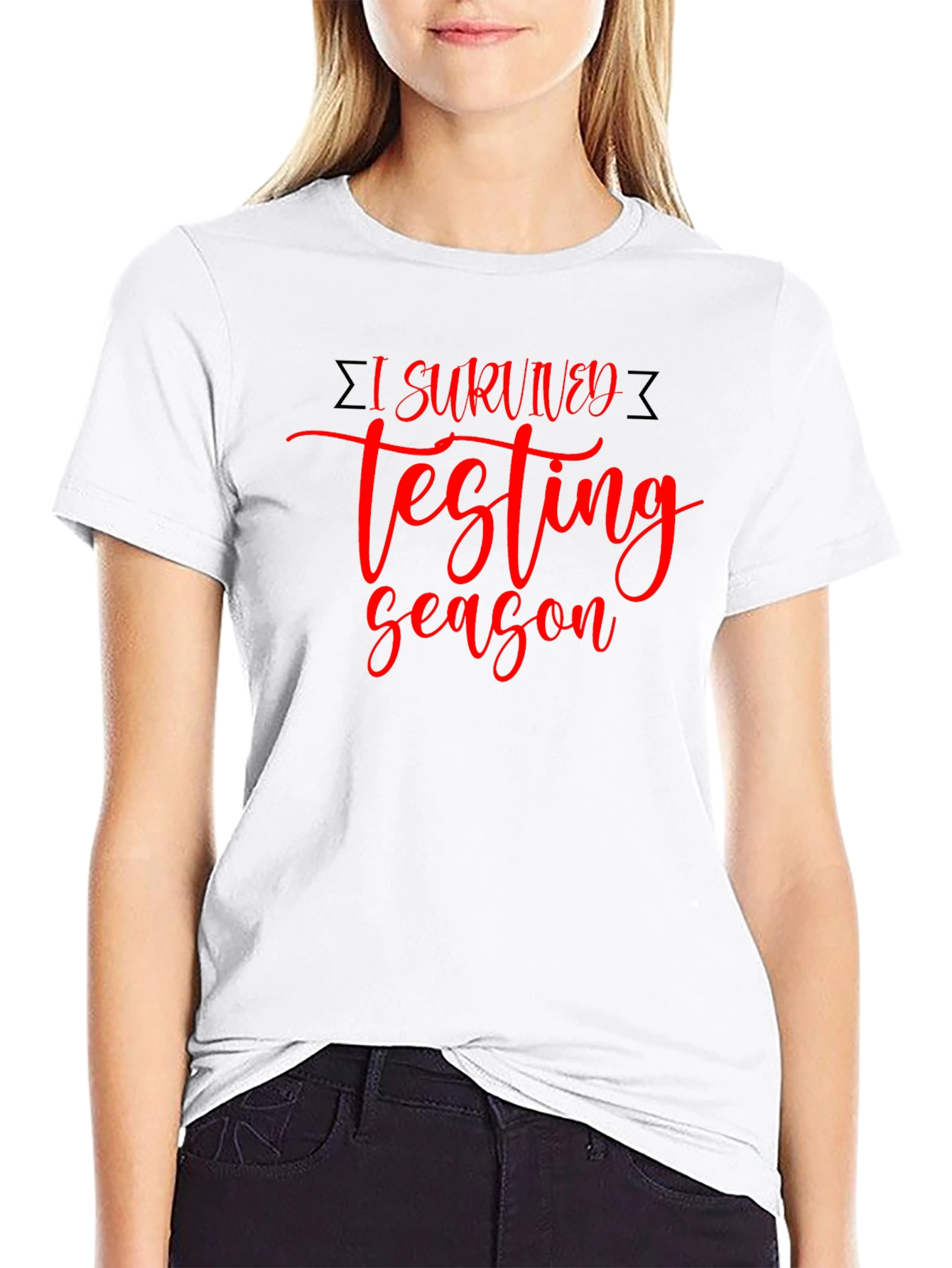 I Survived Testing Season Black T-Shirt