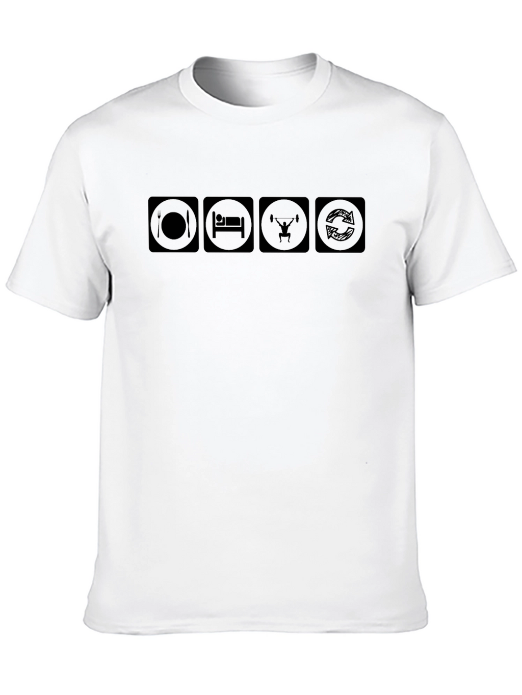 Eat Sleep Lift Repeat T-Shirt - Black Graphic Tee