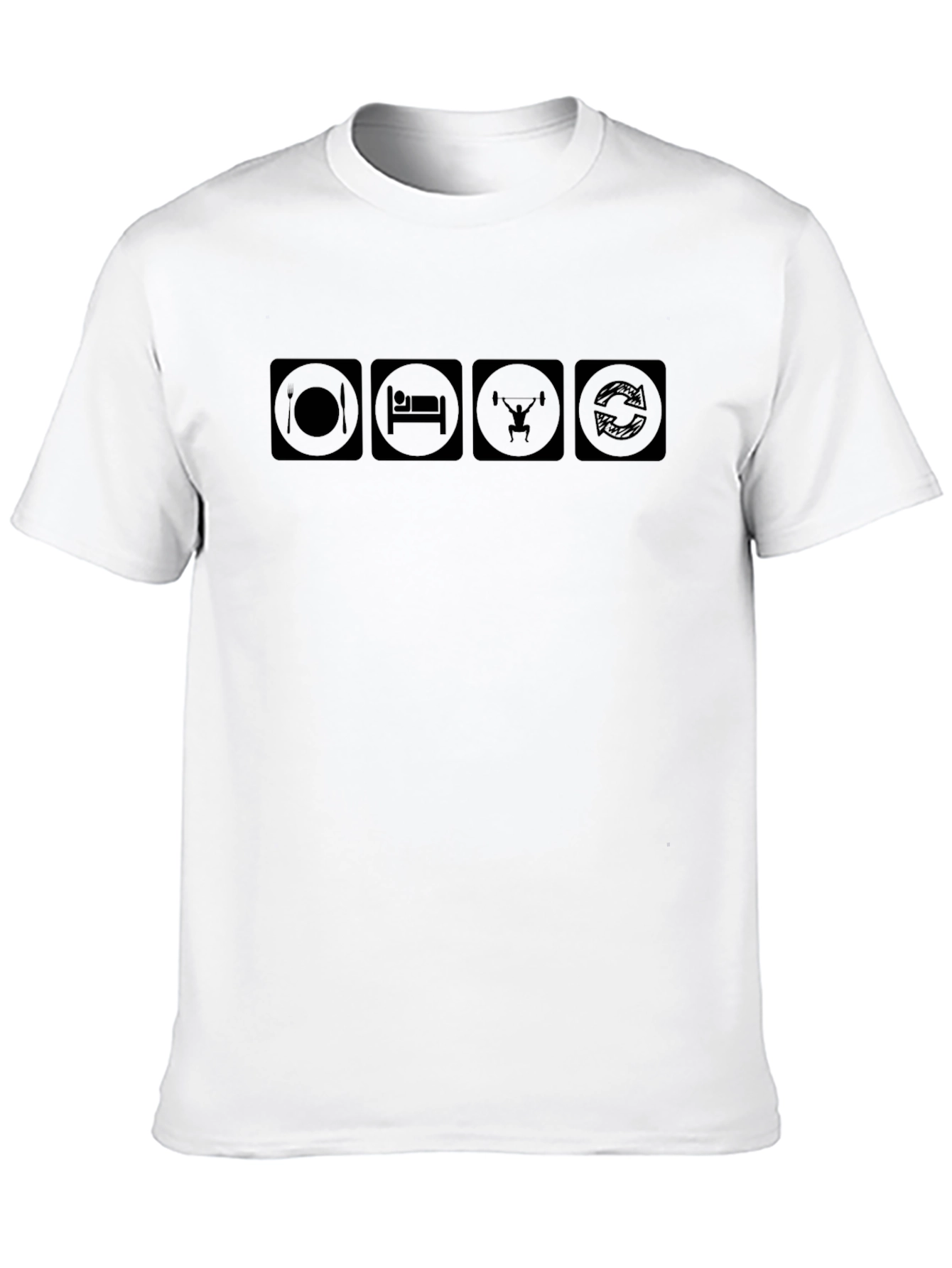 Eat Sleep Lift Repeat T-Shirt - Black Graphic Tee