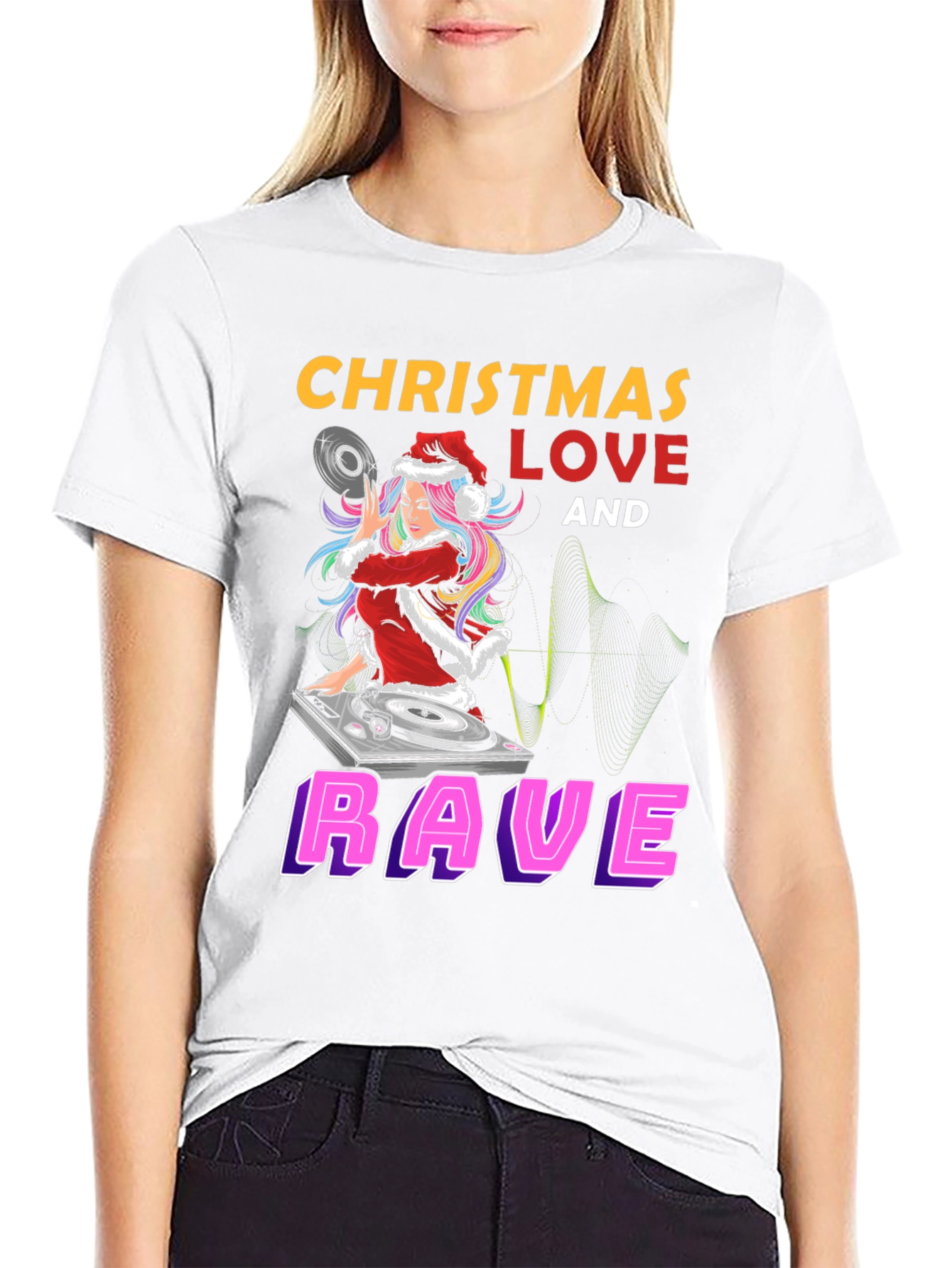 Christmas Love and Rave Graphic Tee