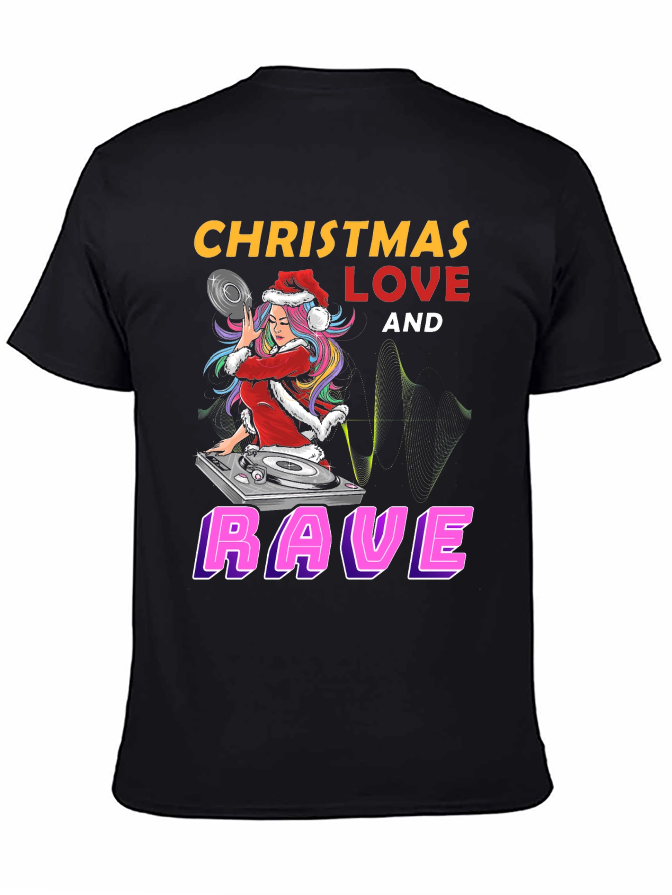 Christmas Love and Rave Graphic Tee
