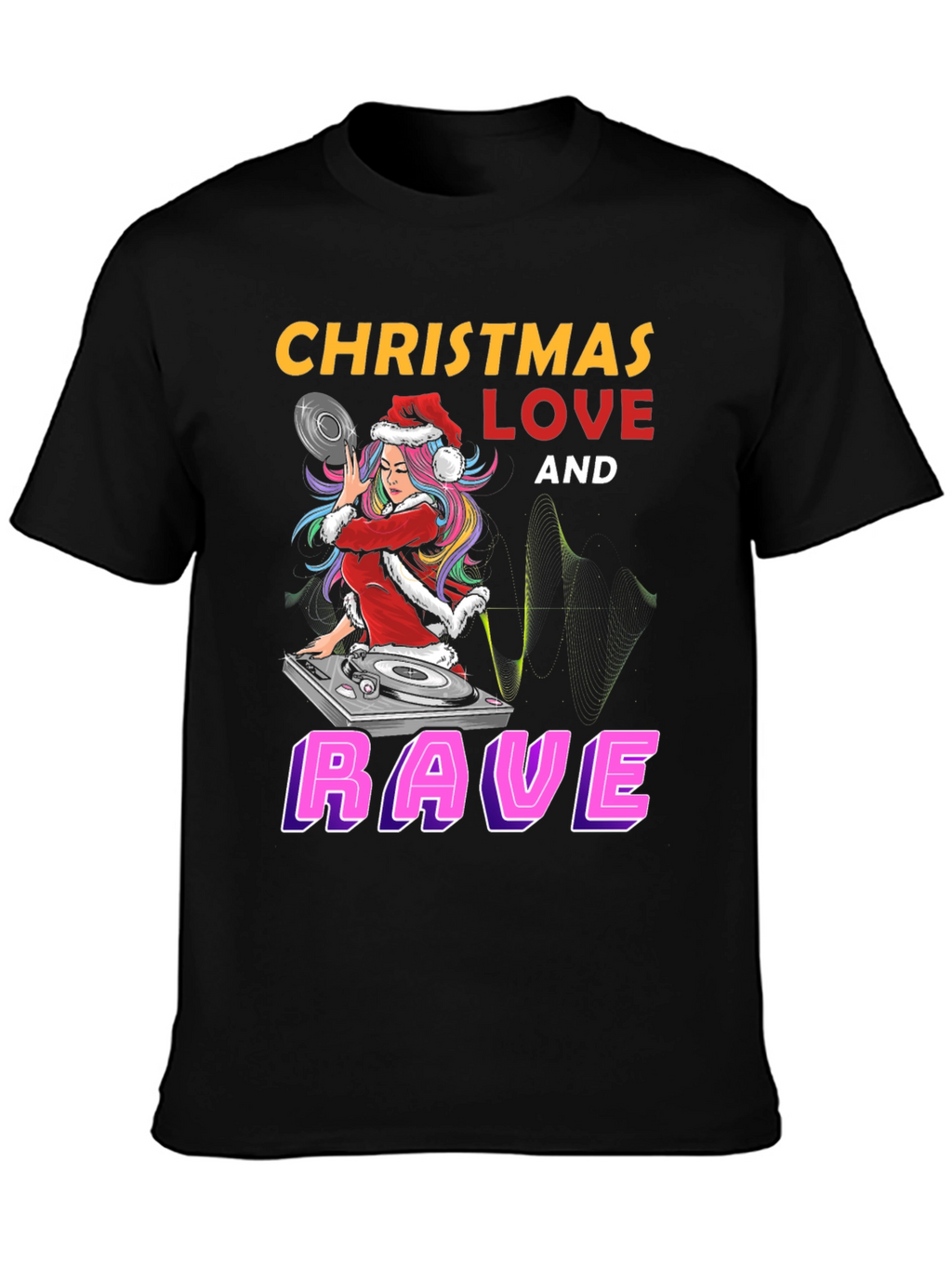 Christmas Love and Rave Graphic Tee