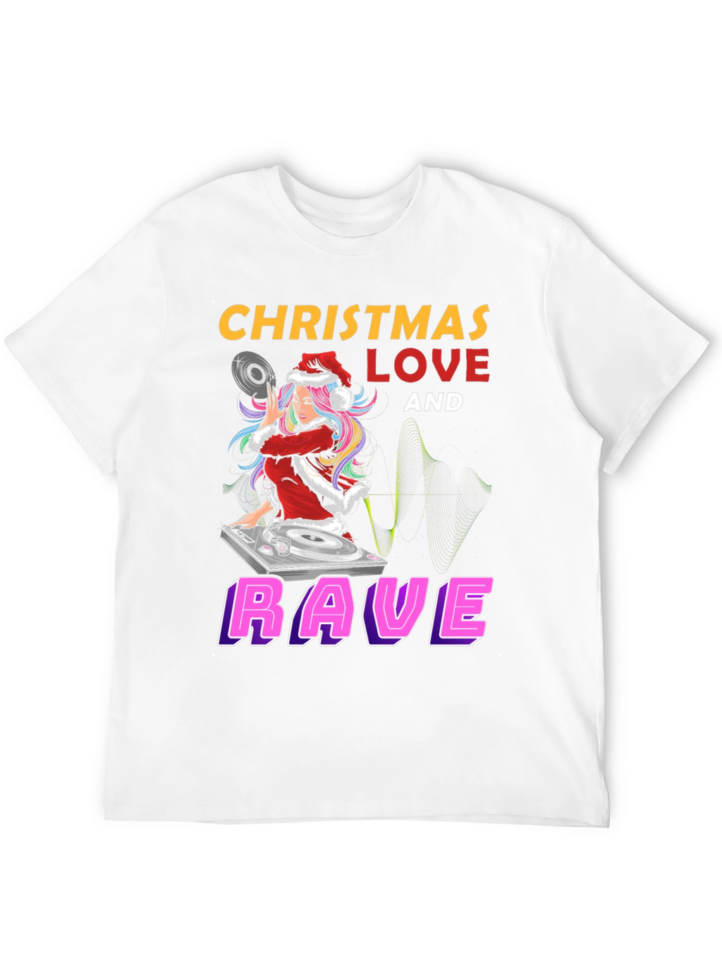 Christmas Love and Rave Graphic Tee