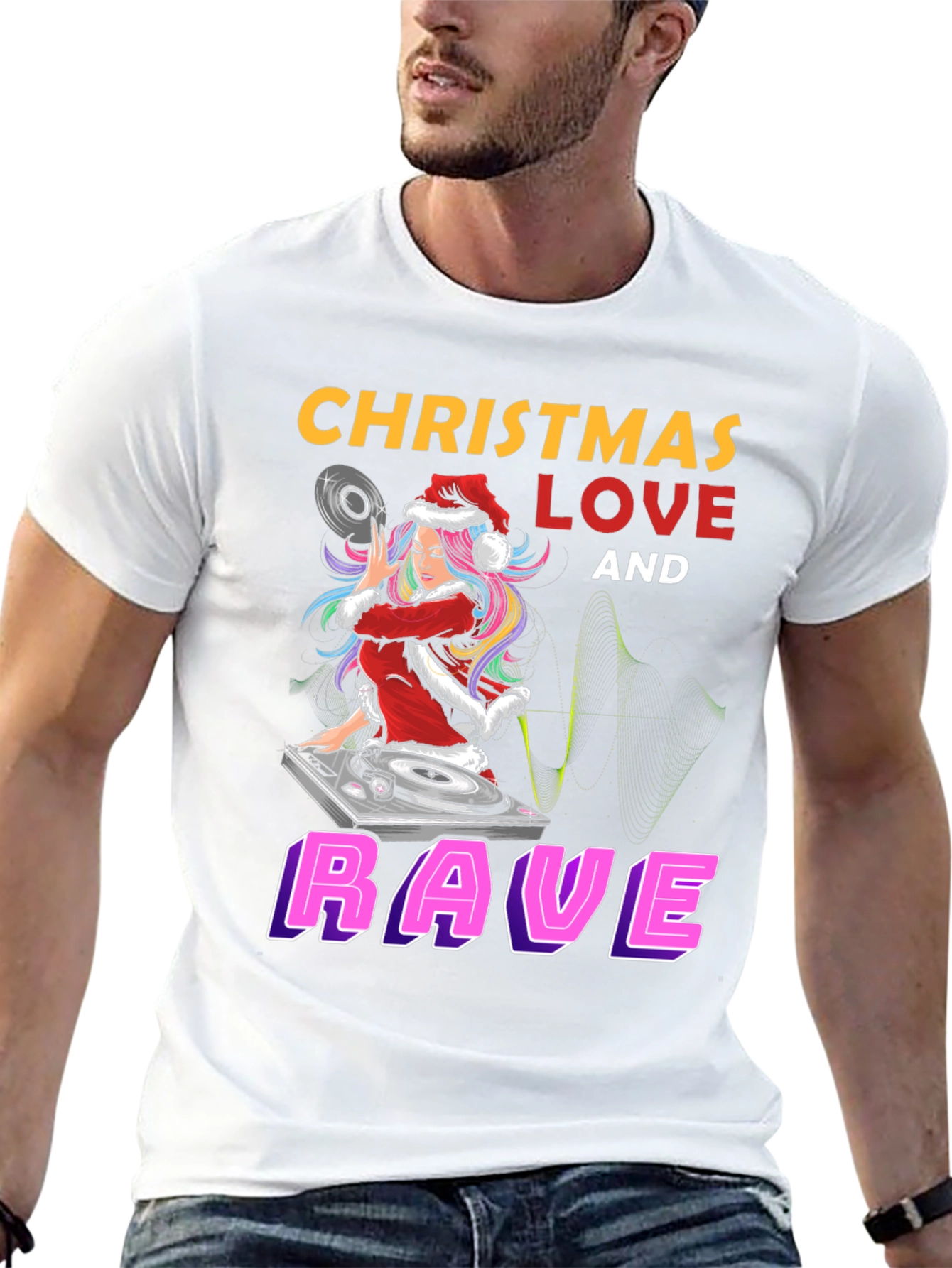 Christmas Love and Rave Graphic Tee