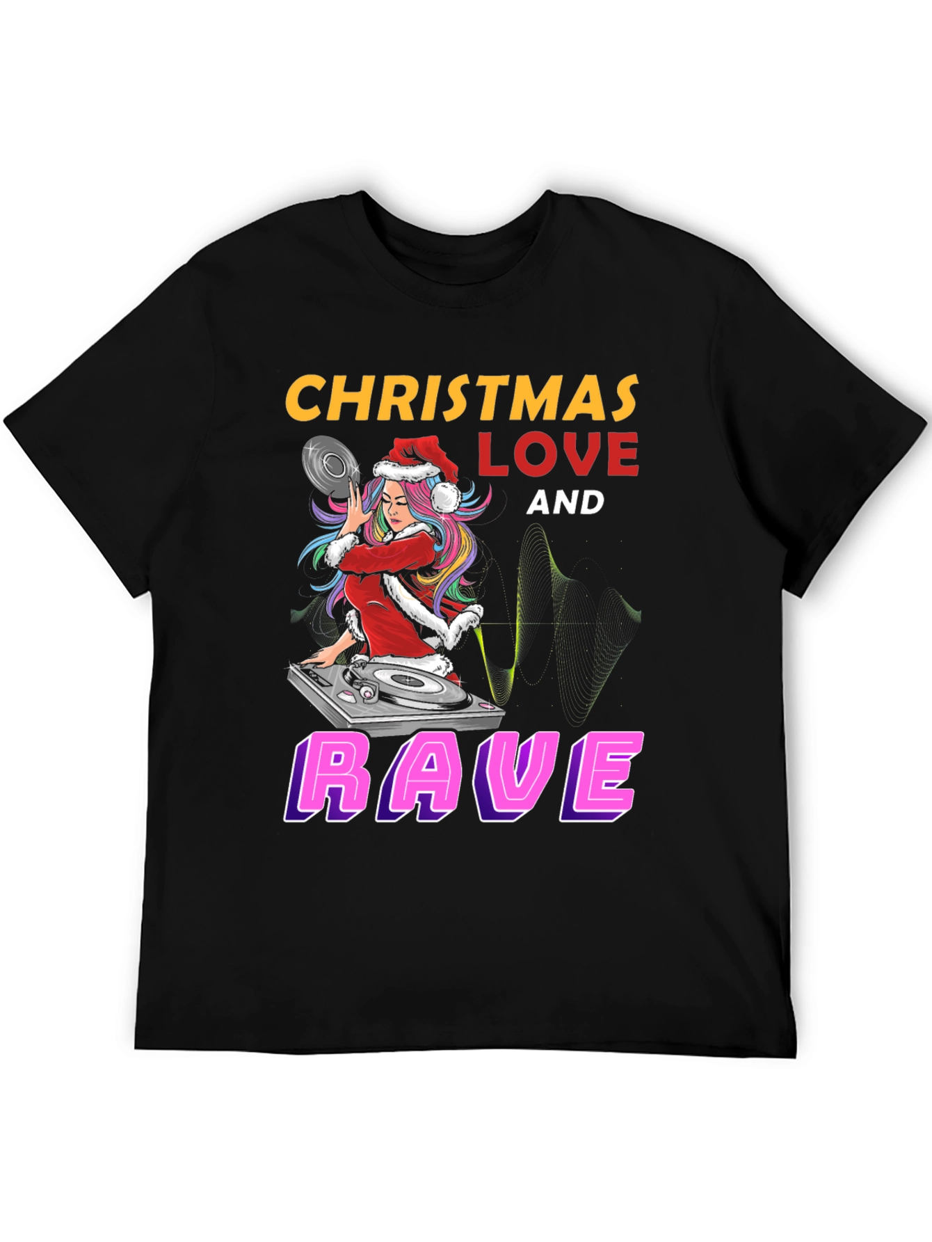 Christmas Love and Rave Graphic Tee