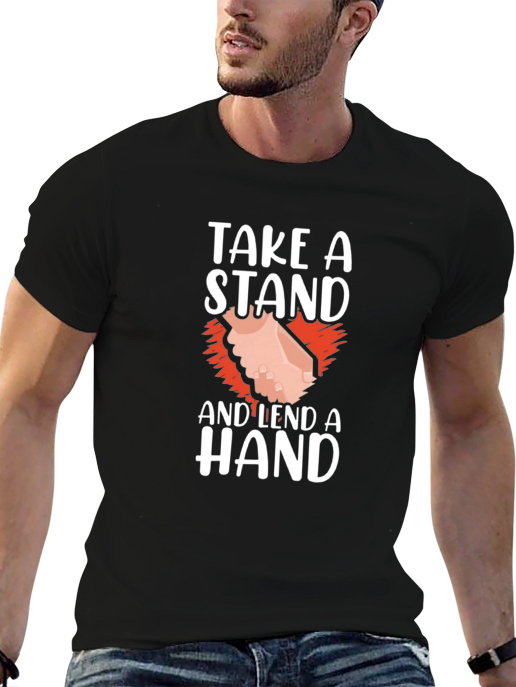 Take A Stand and Lend A Hand Graphic T-Shirt