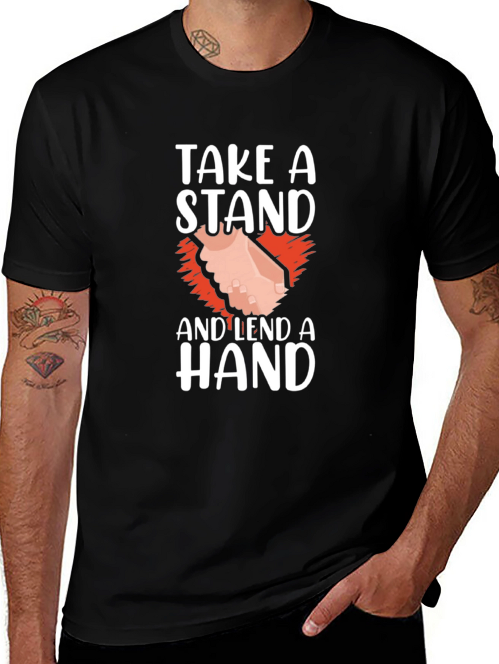 Take A Stand and Lend A Hand Graphic T-Shirt