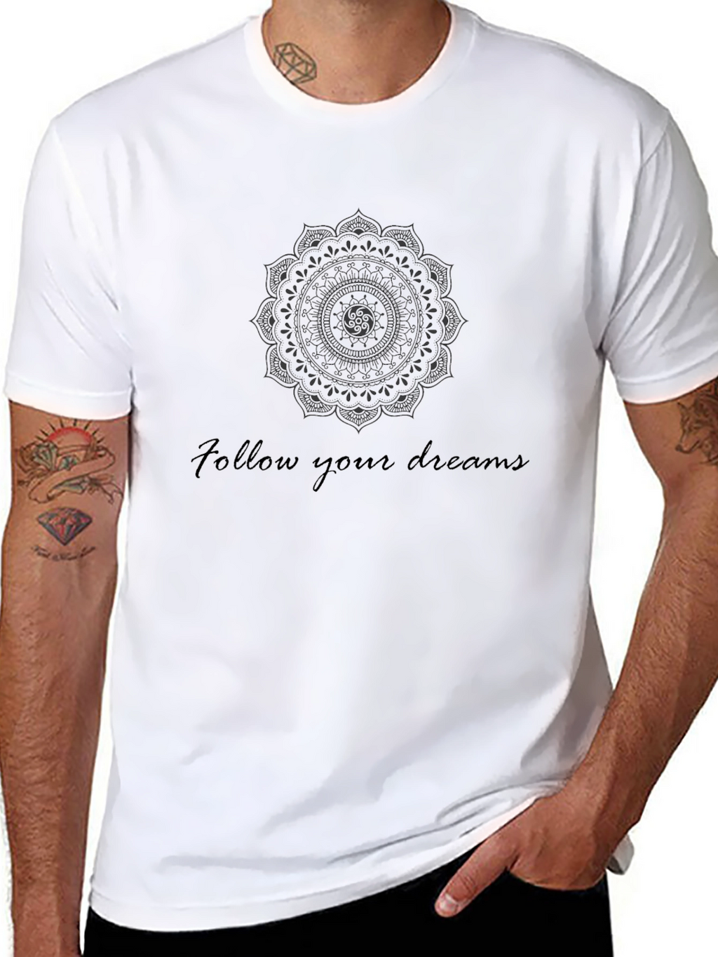 Mandala Dreamer Tee - Follow Your Dreams T-Shirt