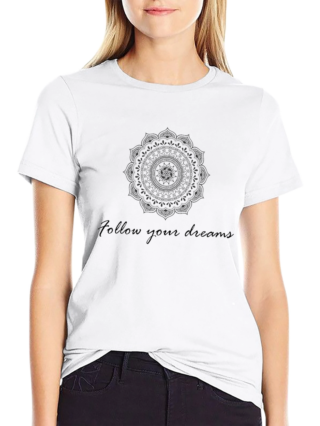 Mandala Dreamer Tee - Follow Your Dreams T-Shirt