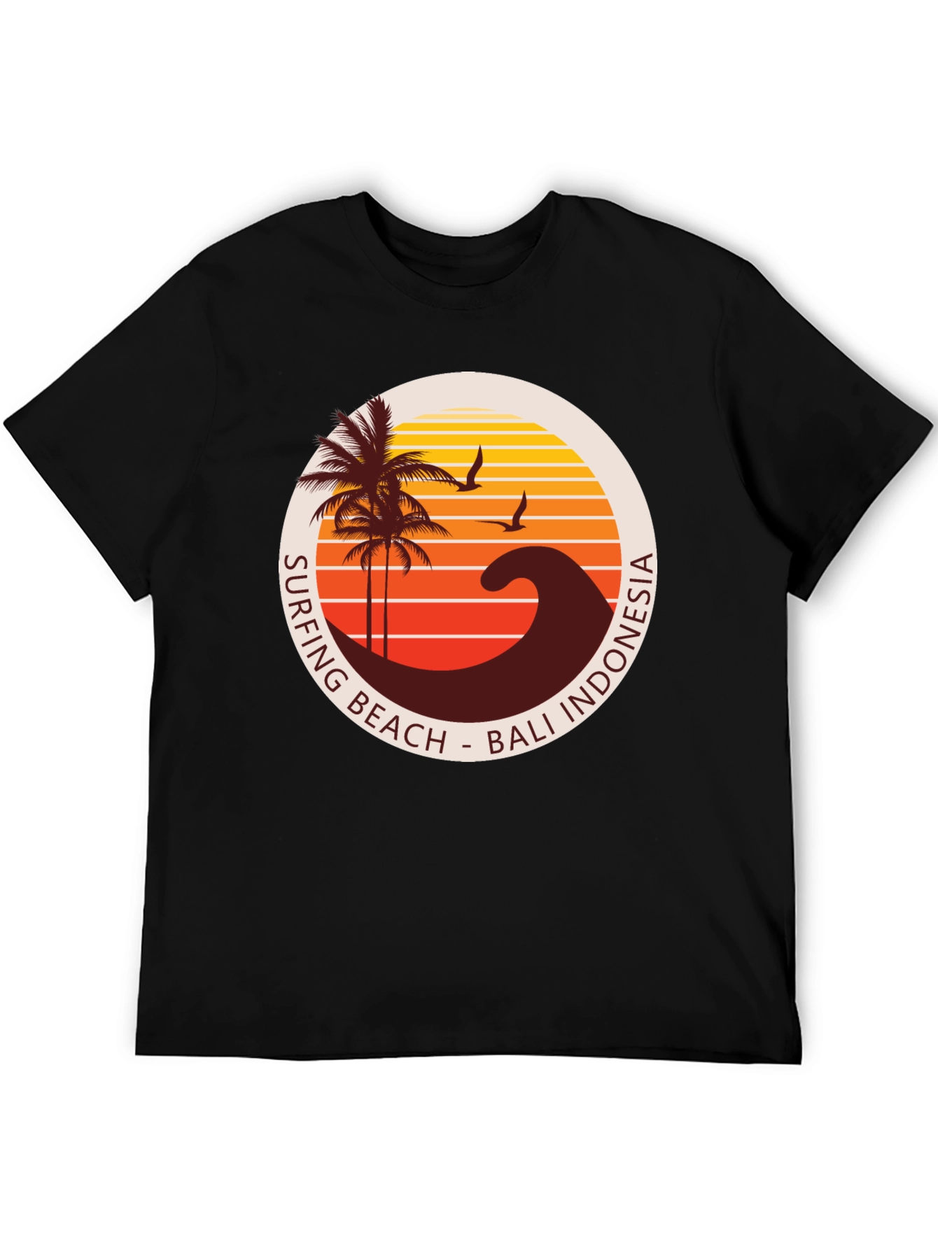 Surfing Beach Bali Indonesia Graphic T-Shirt