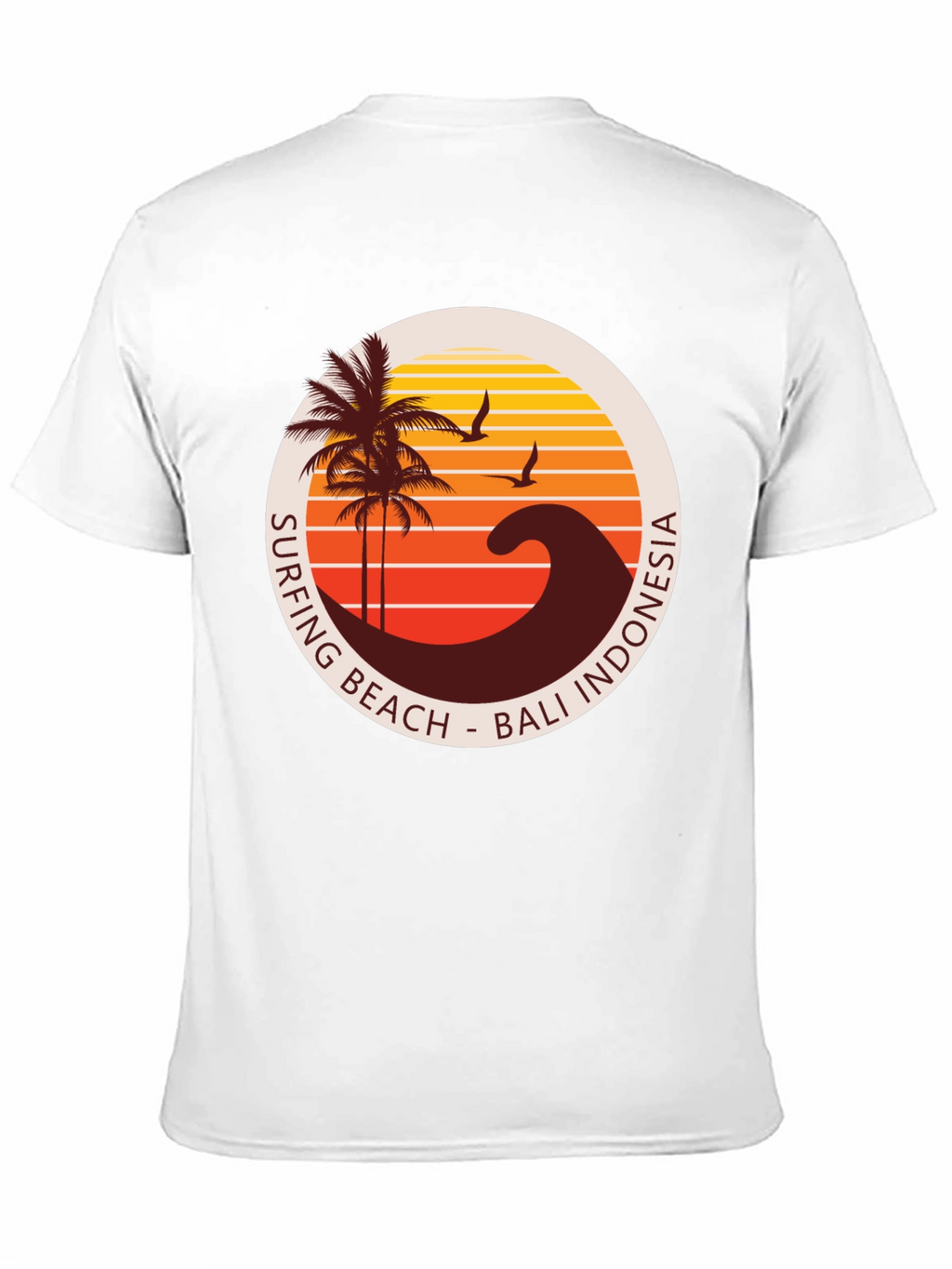Surfing Beach Bali Indonesia Graphic T-Shirt