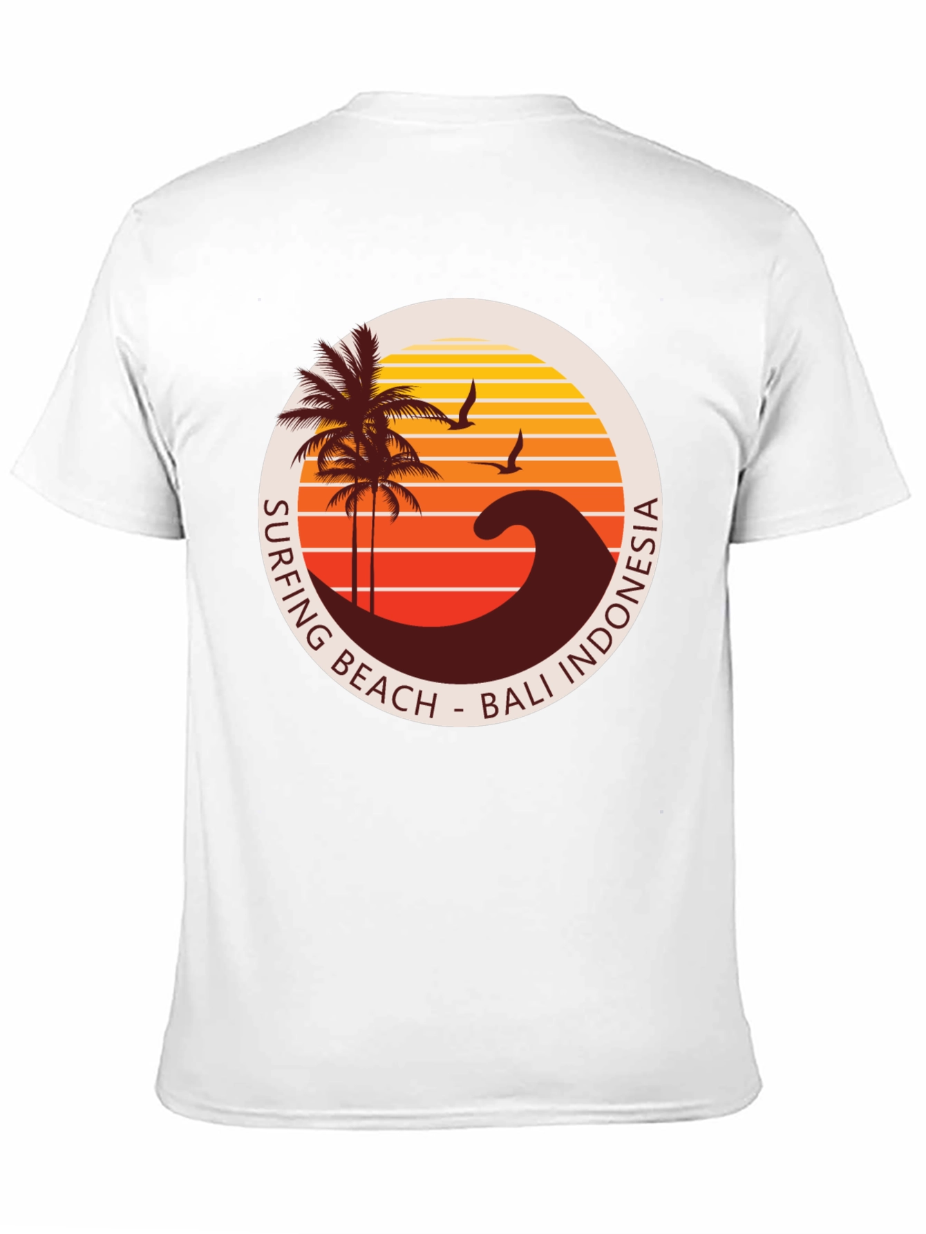 Surfing Beach Bali Indonesia Graphic T-Shirt