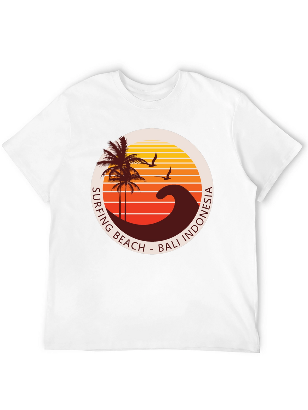 Surfing Beach Bali Indonesia Graphic T-Shirt