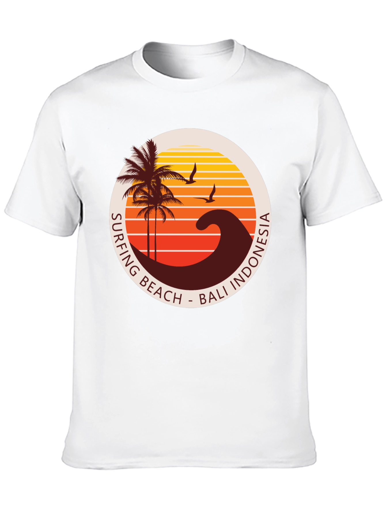 Surfing Beach Bali Indonesia Graphic T-Shirt