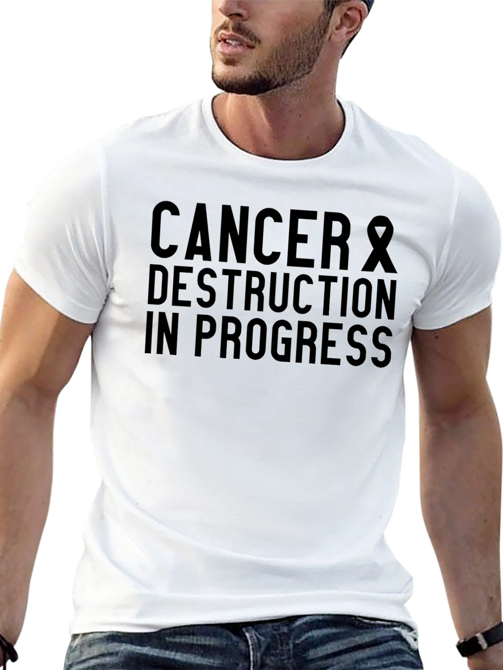 Cancer Destruction In Progress Graphic T-Shirt