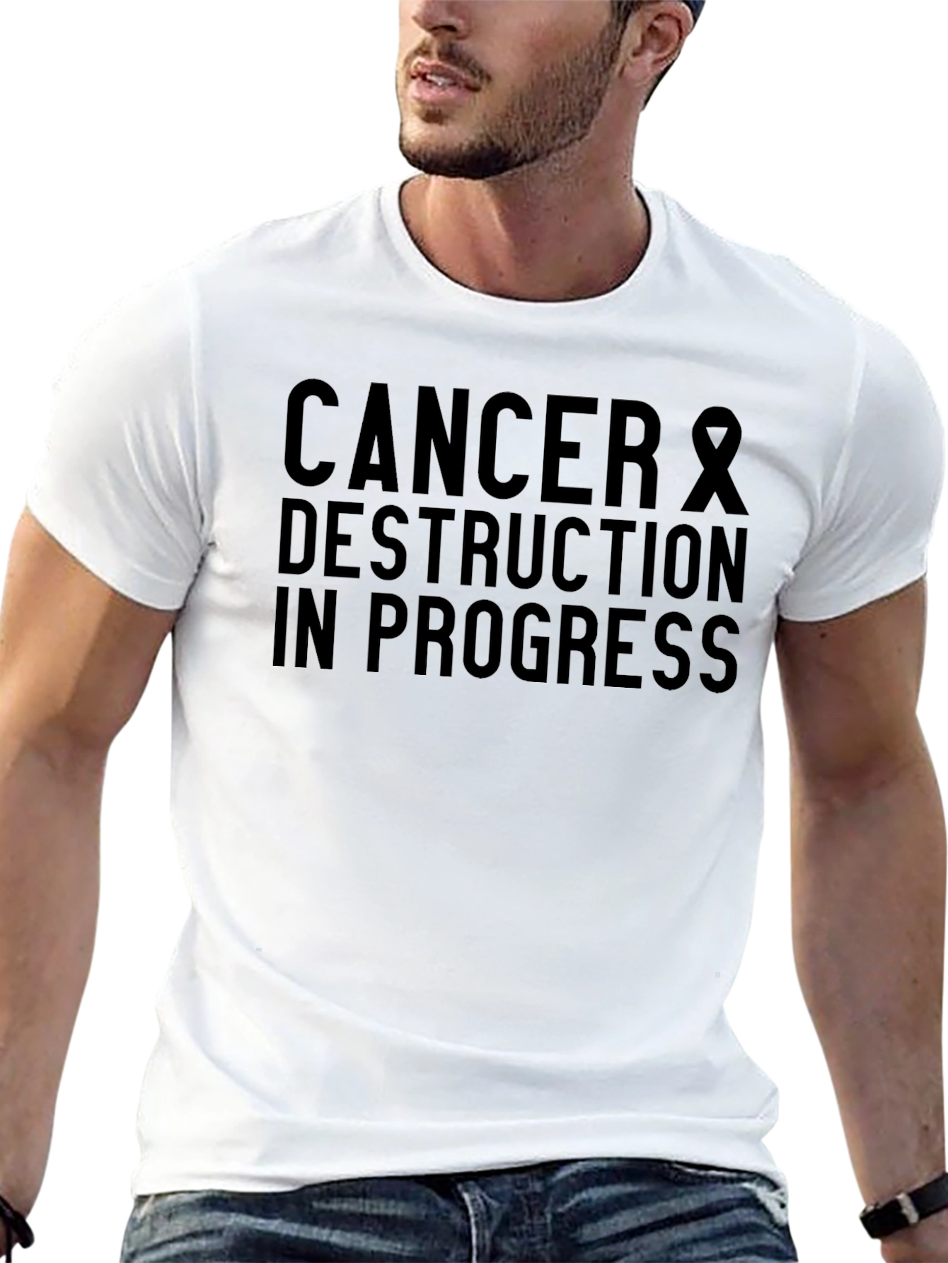 Cancer Destruction In Progress Graphic T-Shirt