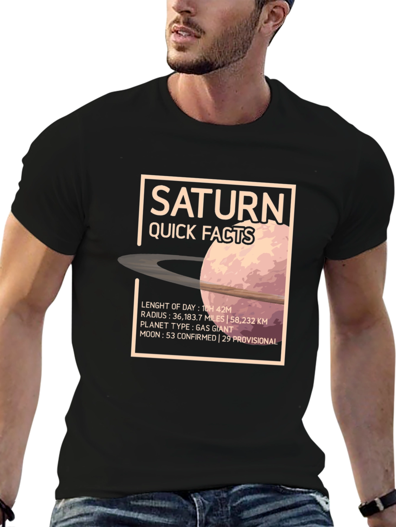 Saturn Quick Facts Graphic T-Shirt