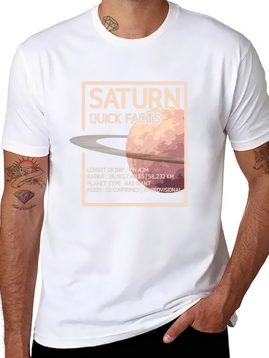 Saturn Quick Facts Graphic T-Shirt