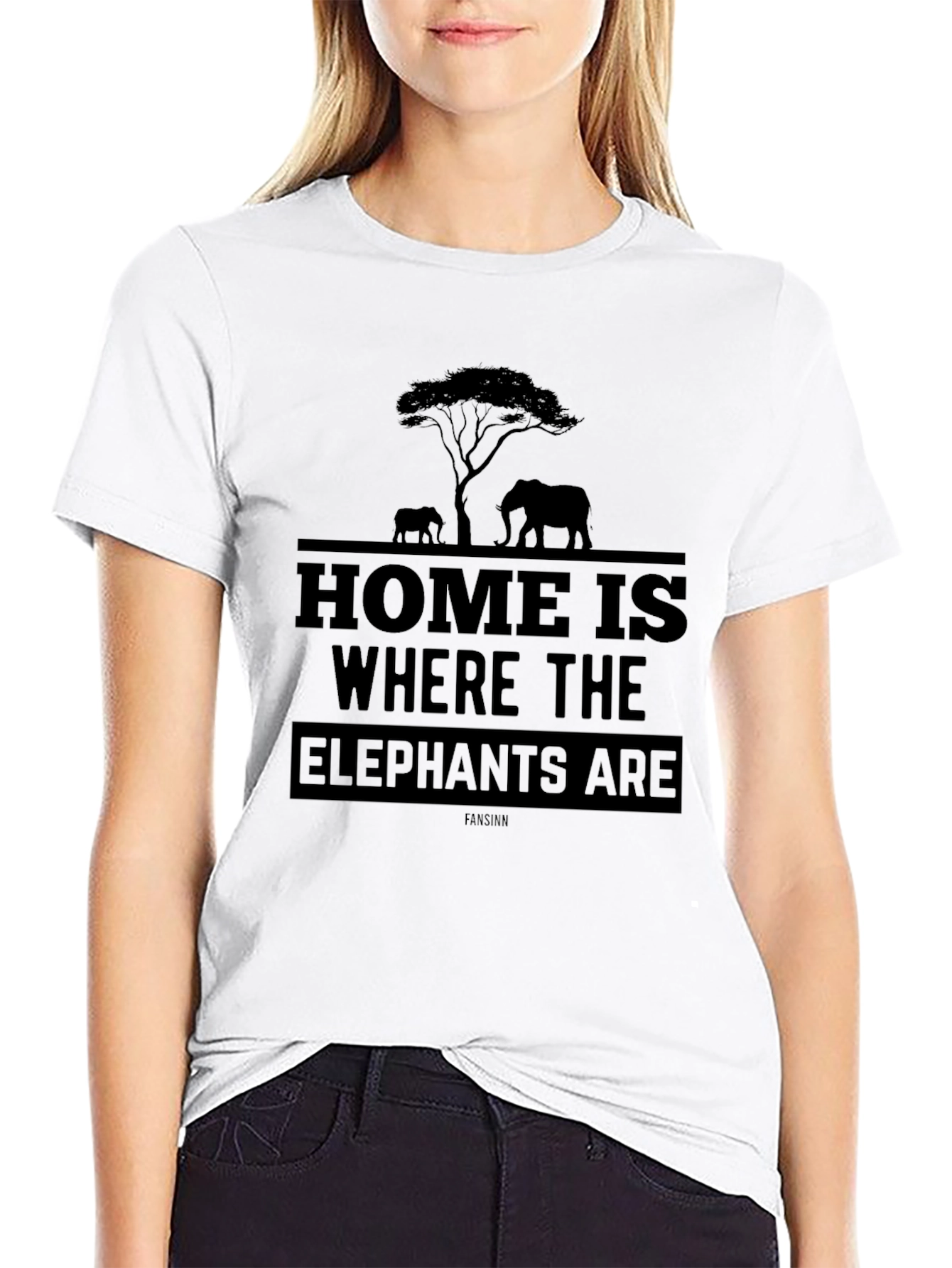 Elephant Silhouette Graphic T-Shirt - Unisex