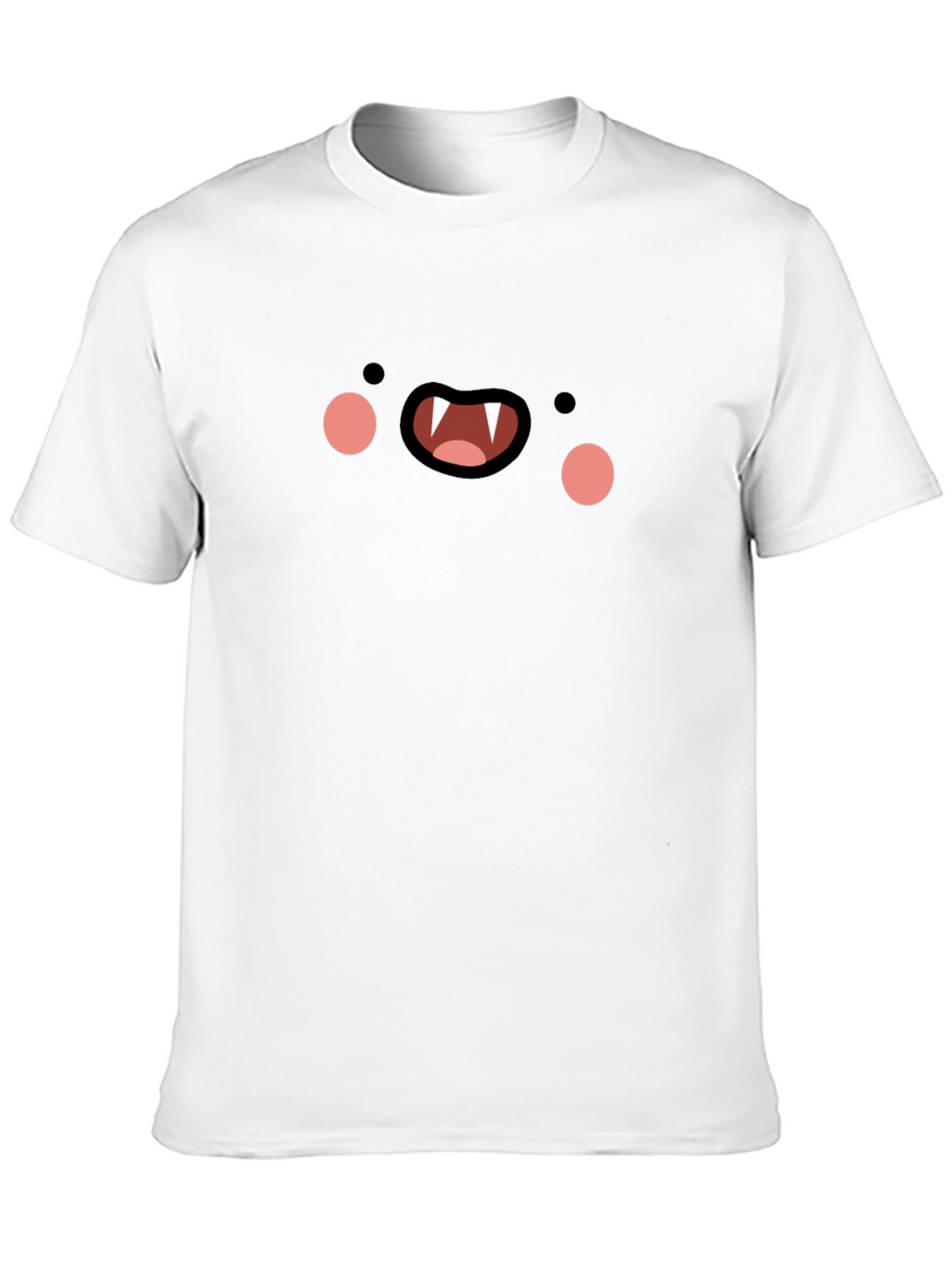 Black Cartoon Vampire Face T-Shirt
