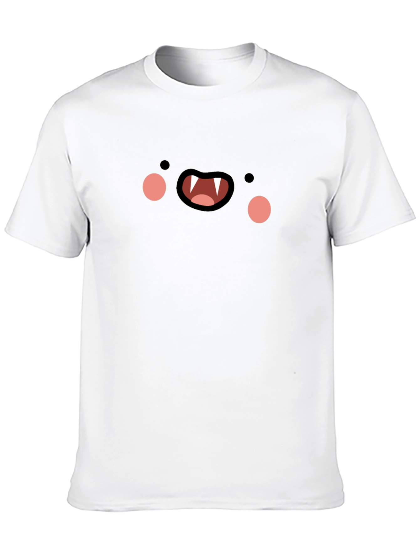 Black Cartoon Vampire Face T-Shirt