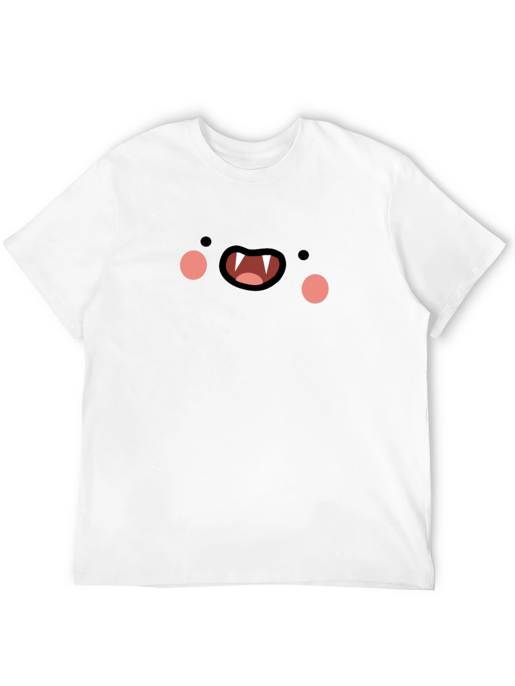 Black Cartoon Vampire Face T-Shirt