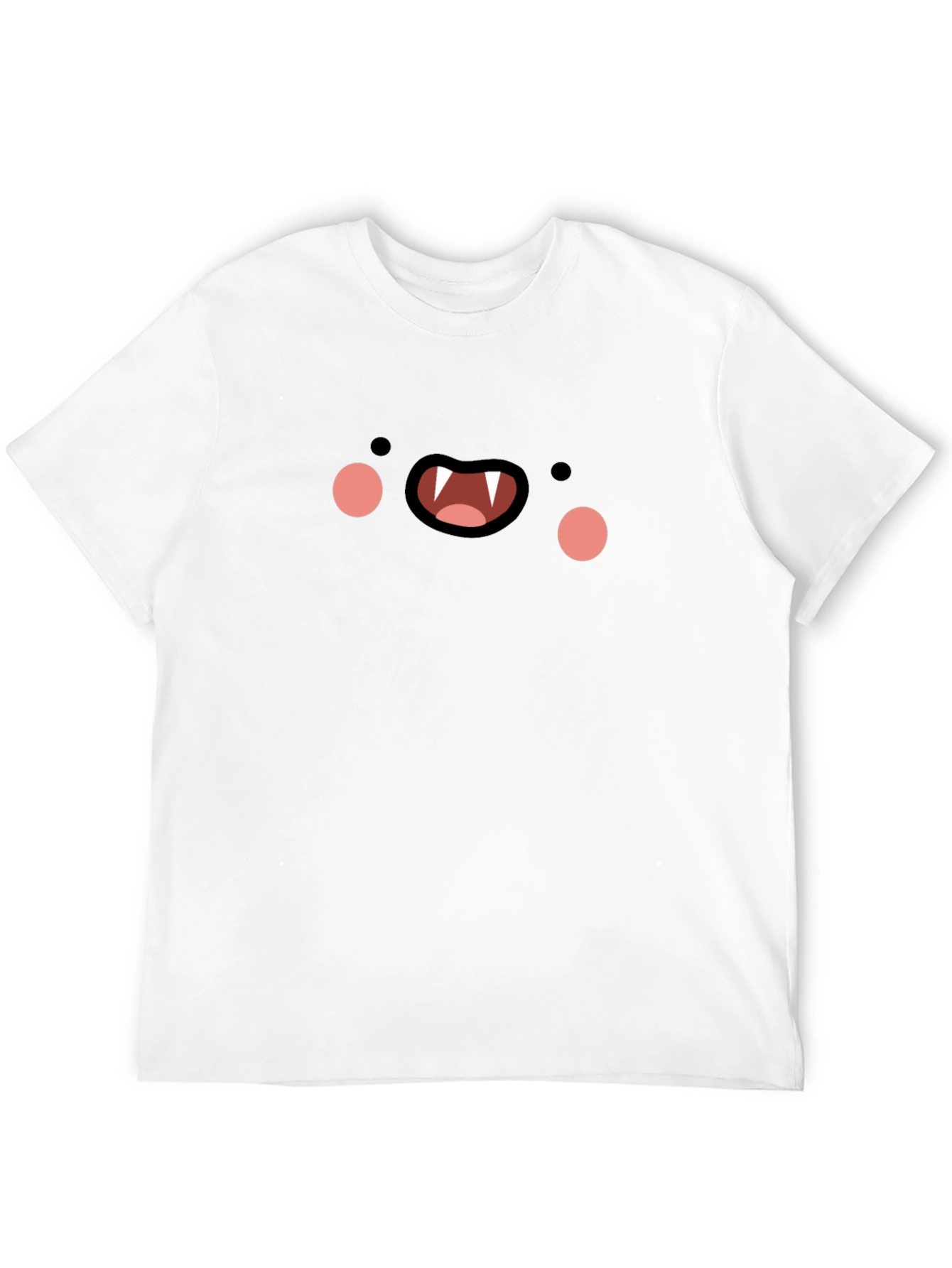 Black Cartoon Vampire Face T-Shirt