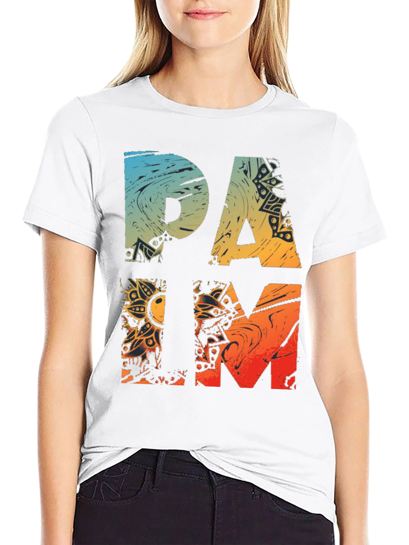 Palm Graphic Tee - Cool Mens Black T-Shirt