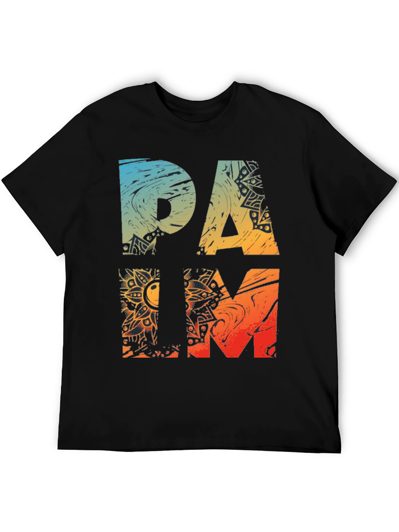 Palm Graphic Tee - Cool Mens Black T-Shirt