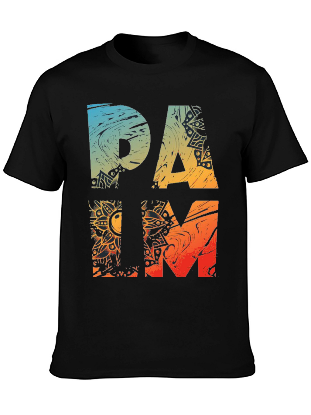 Palm Graphic Tee - Cool Mens Black T-Shirt